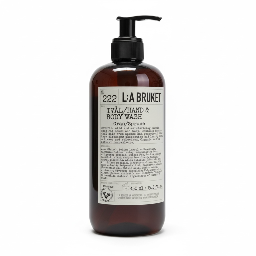 L:A Bruket No. 222 Spruce Hand and Body Wash 240 or 450 ml-L:A Bruket-Oak Manor Fragrances
