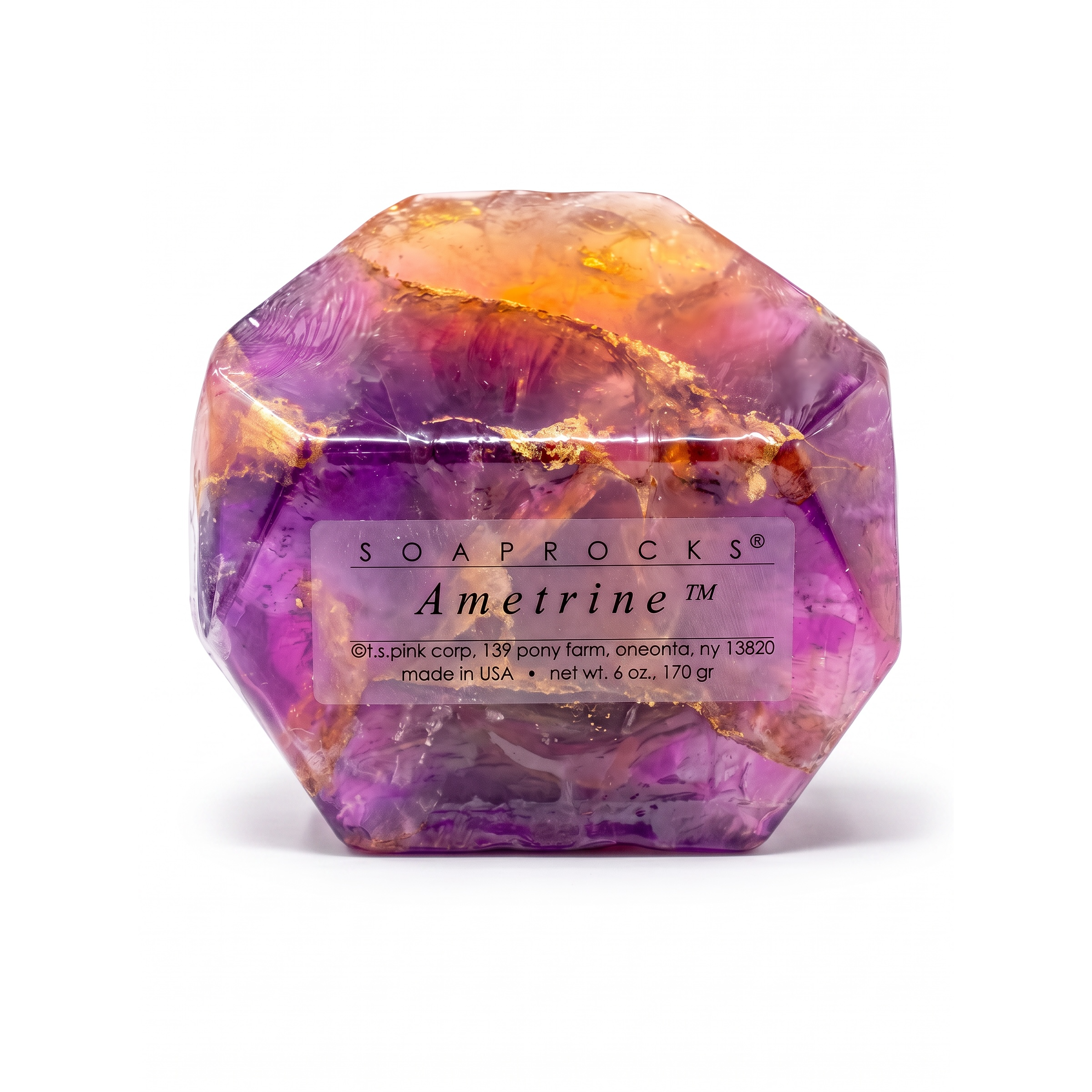 T.S. Pink SoapRocks 6 oz Ametrine-T.S. Pink SoapRocks-Oak Manor Fragrances