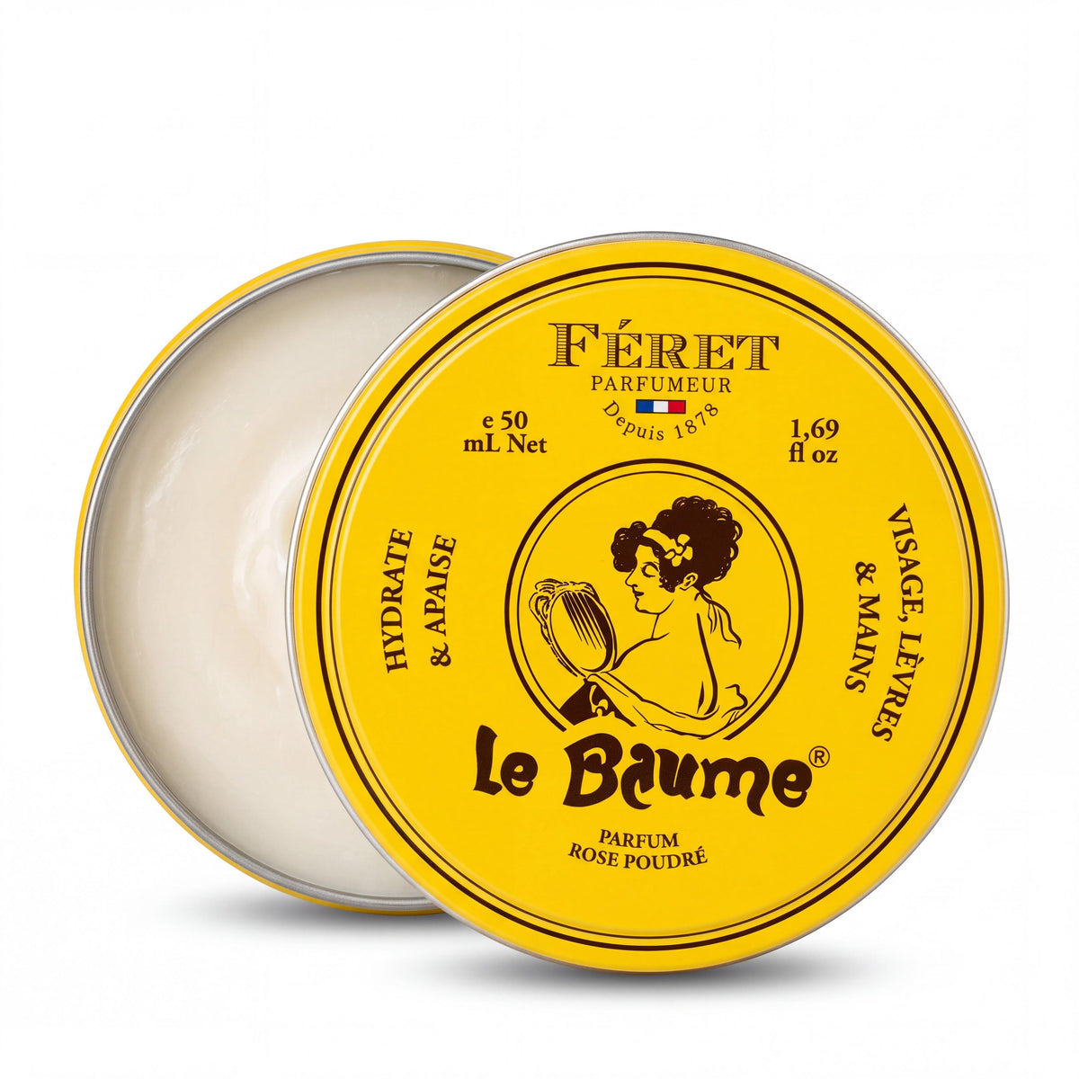 Feret Parfumeur Le Baume Original Rose All-In-One Balm 15 ml or 50 ml Tin-Feret Parfumeur-Oak Manor Fragrances