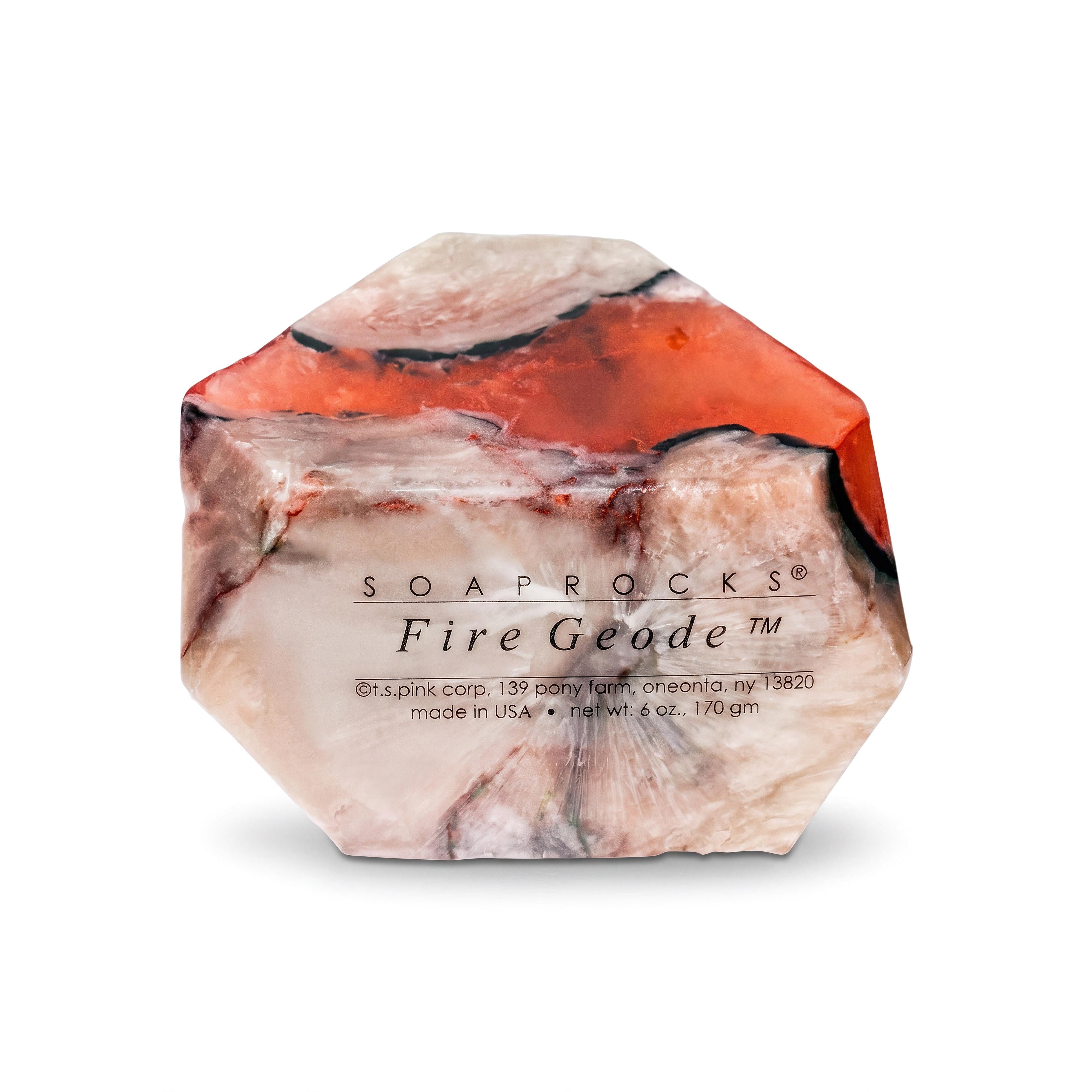 T.S. Pink SoapRocks 6 oz Fire Geode-T.S. Pink SoapRocks-Oak Manor Fragrances
