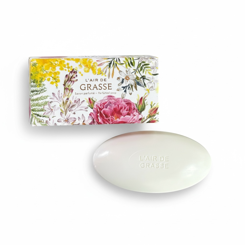 Fragonard 2026 Flower of the Year L'Air de Grasse Large Pebble Soap 140 g-Fragonard Parfumeur-Oak Manor Fragrances