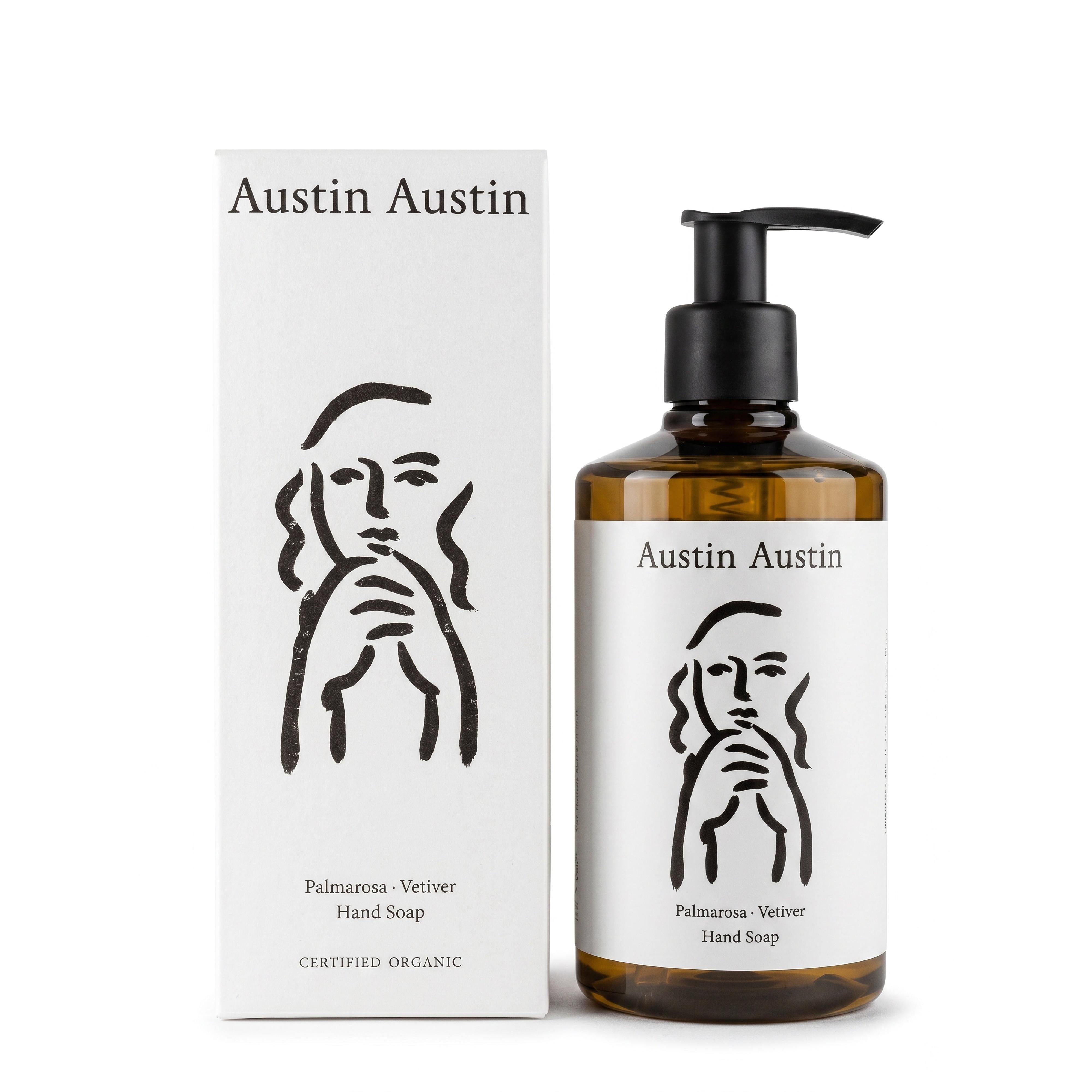 Austin Austin Organic Palmarosa and Vetiver Hand Soap-Austin Austin-Oak Manor Fragrances