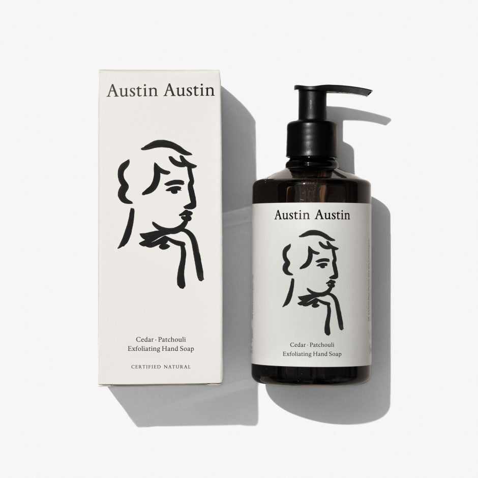 Austin Austin Organic Cedar and Patchouli Exfoliating Hand Soap 300 ml-Austin Austin-Oak Manor Fragrances