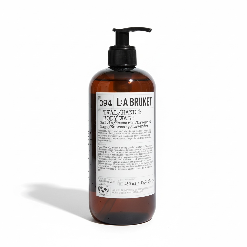 L:A Bruket No. 094 Sage Rosemary Lavender Hand and Body Wash 240 or 450 ml-L:A Bruket-Oak Manor Fragrances