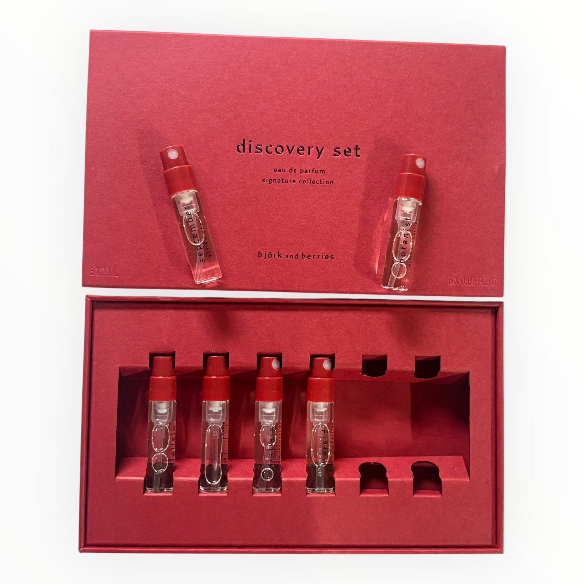 Bjork and Berries Eau de Parfum Discovery Set Signature Collection 6 x 2 ml-Bjork and Berries-Oak Manor Fragrances