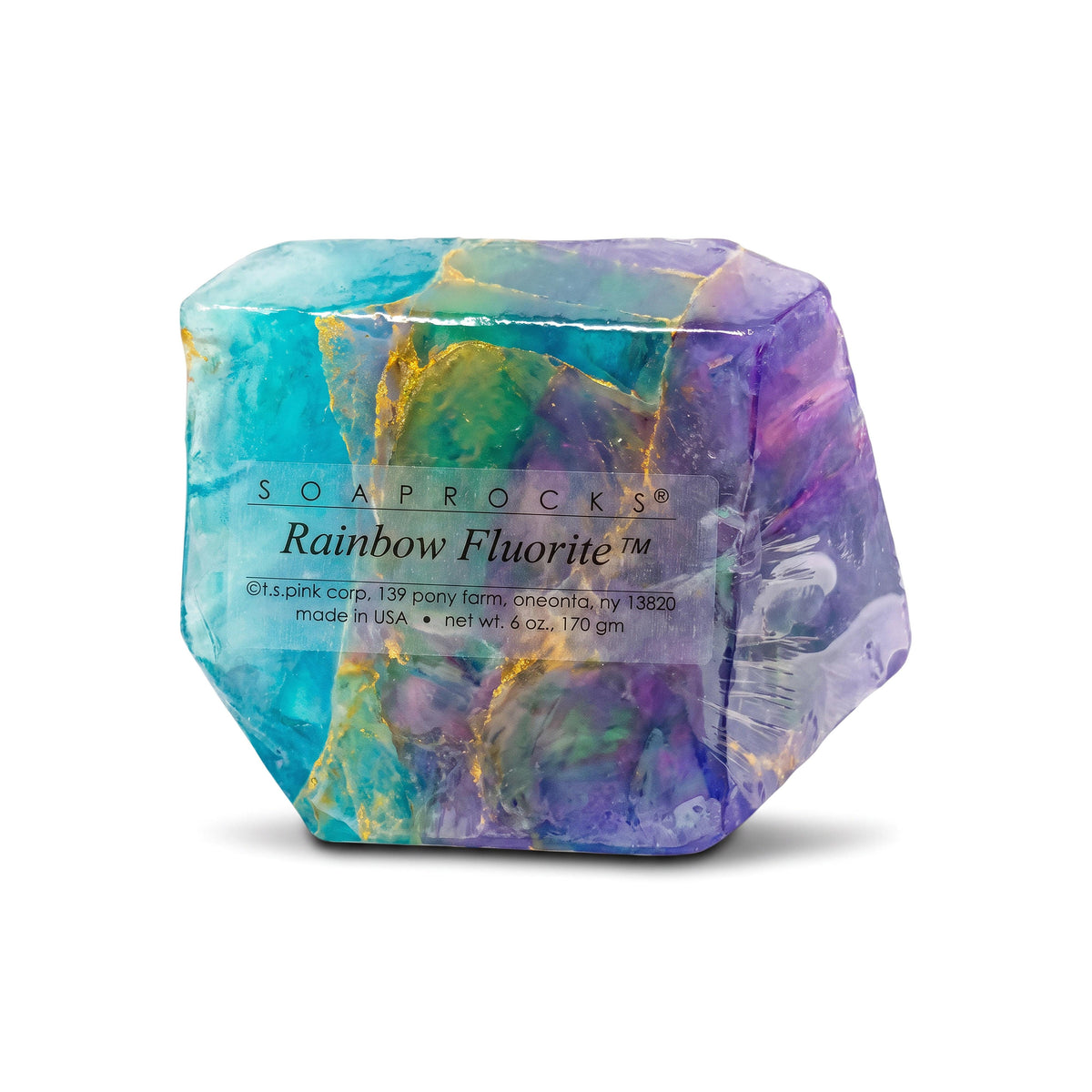 T.S. Pink SoapRocks 6 oz Rainbow Fluorite-T.S. Pink SoapRocks-Oak Manor Fragrances