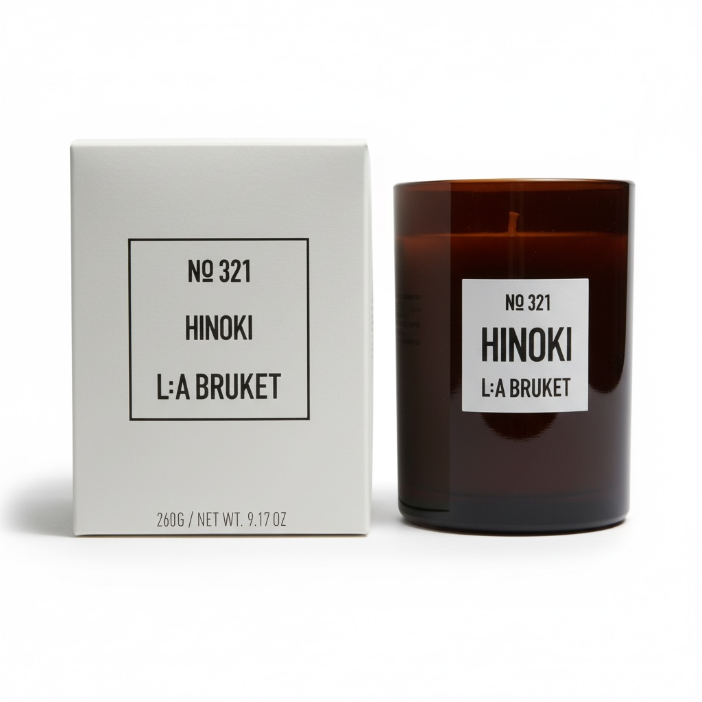 L:A Bruket No. 321 Hinoki Candle 260g-L:A Bruket-Oak Manor Fragrances