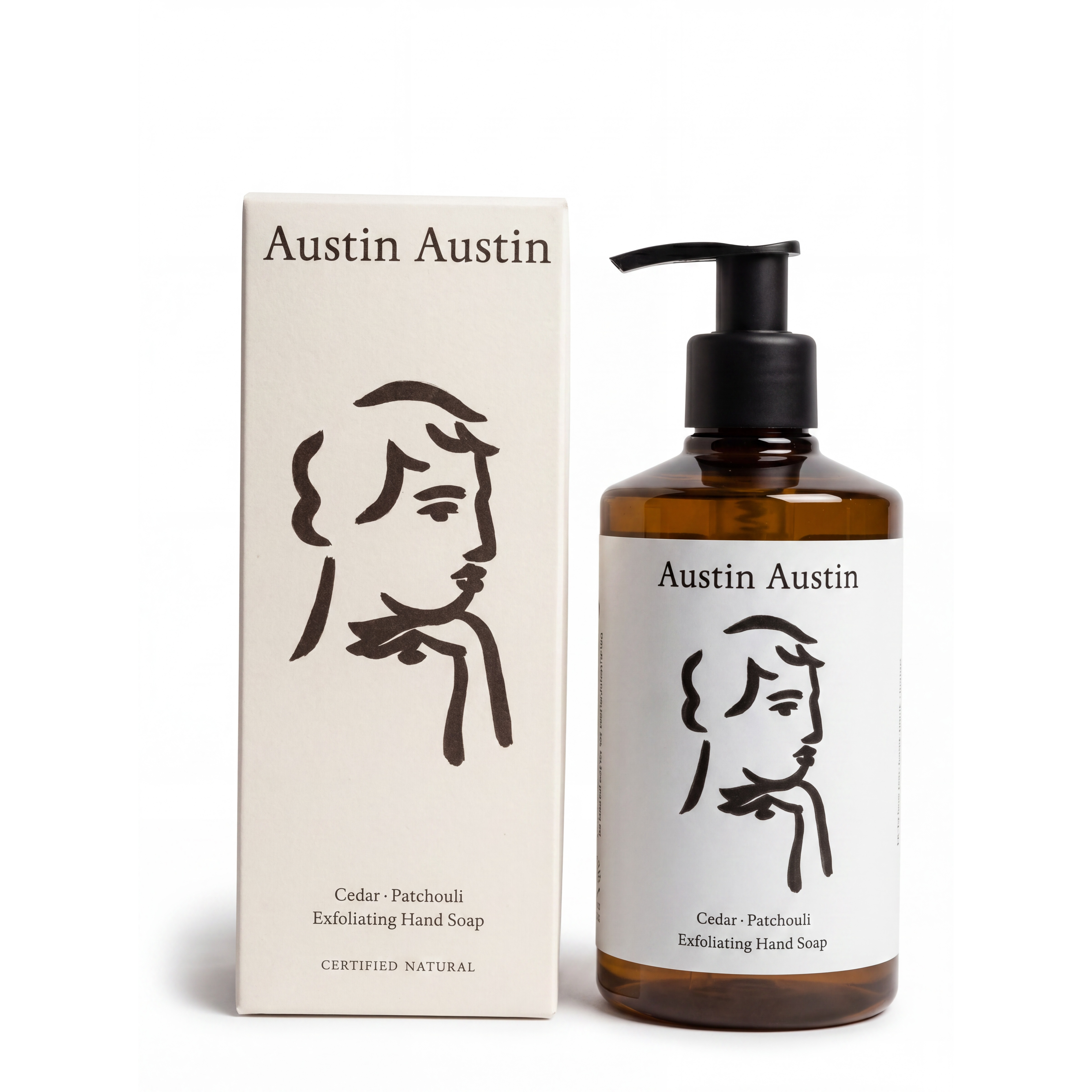 Austin Austin Organic Cedar and Patchouli Exfoliating Hand Soap 300 ml-Austin Austin-Oak Manor Fragrances