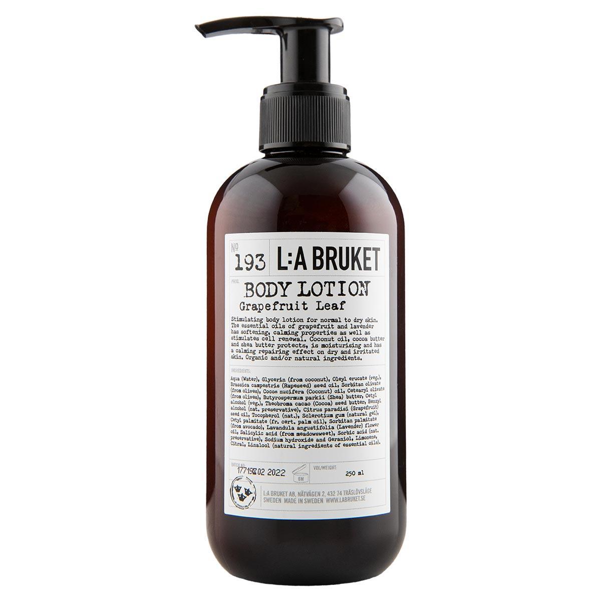 L:A Bruket No. 193 Grapefruit Leaf Body Lotion 240 ml-L:A Bruket-Oak Manor Fragrances