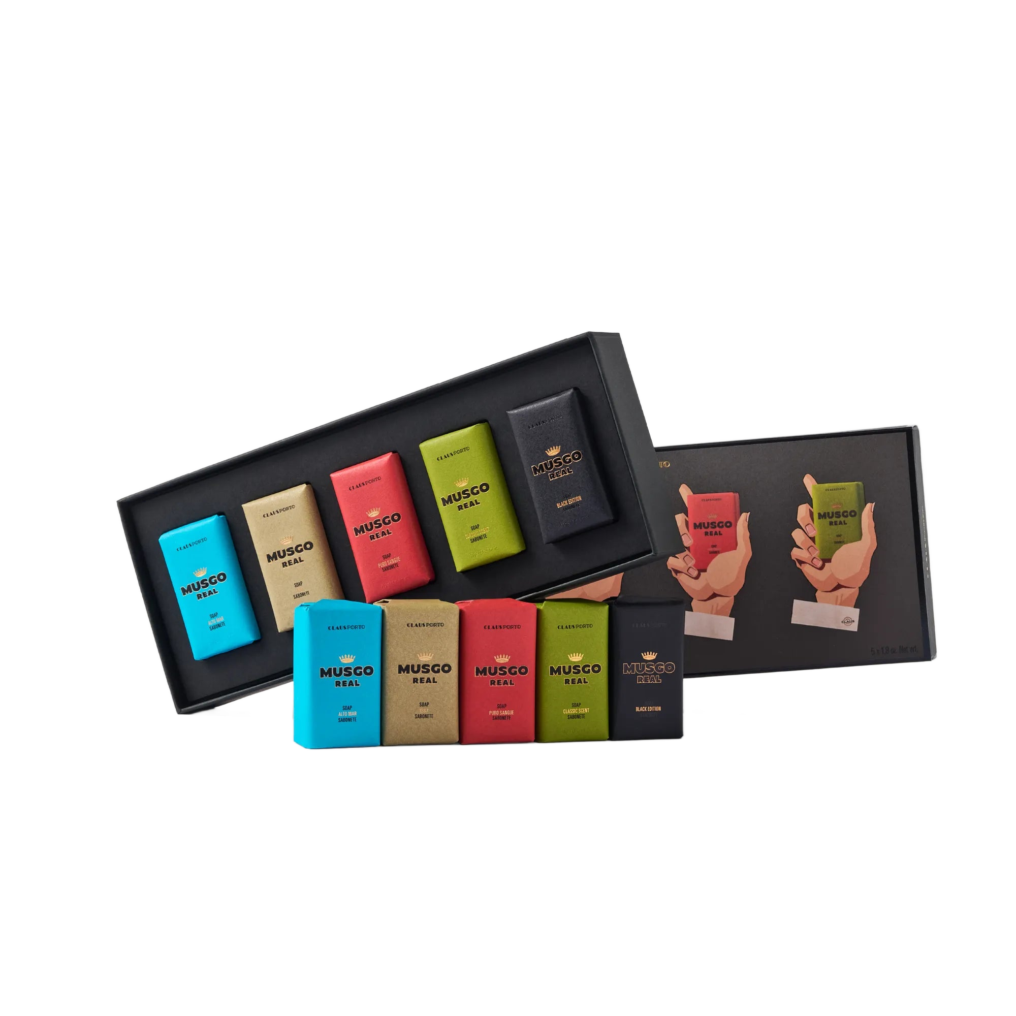 Claus Porto Musgo Real Mini Soaps Gift Box 5 x 50 gr Soap Set-Claus Porto-Oak Manor Fragrances