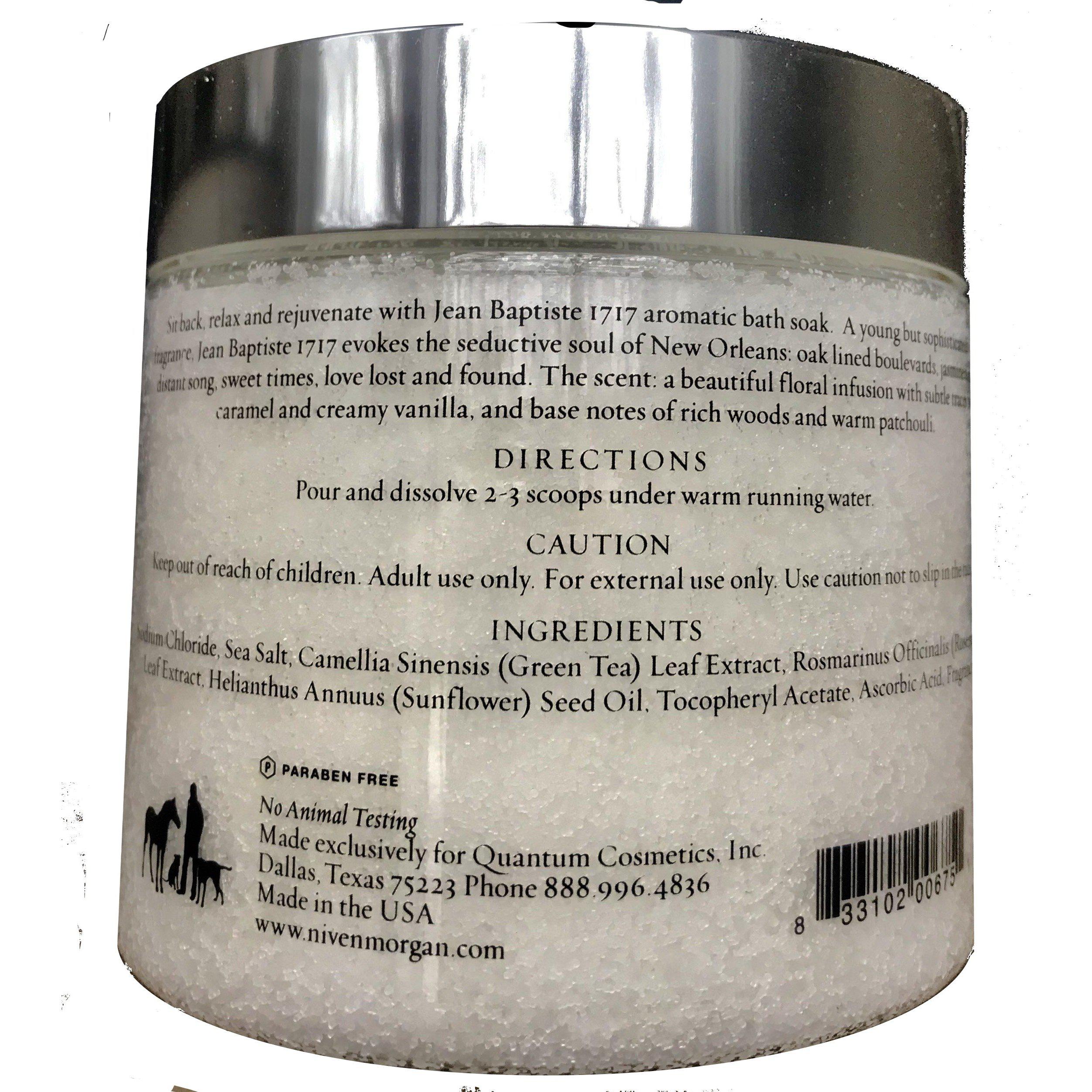 Niven Morgan Jean Baptiste 1717 Bath Salt and Mineral Scrub 18 oz-Niven Morgan-Oak Manor Fragrances