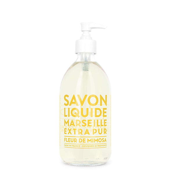 Compagnie de Provence Mimosa Flower Liquid Hand Soap Glass 16.7 oz-Compagnie de Provence Savon de Marseille-Oak Manor Fragrances