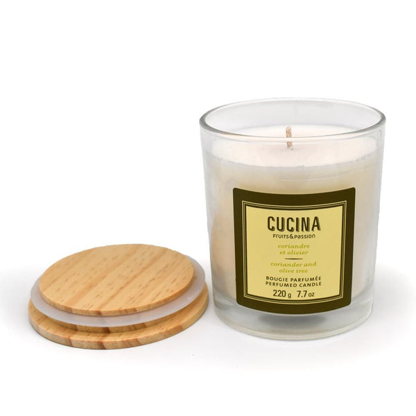 Fruits and Passion Cucina Coriander and Olive Tree Perfumed Candle-Fruits and Passion Cucina-Oak Manor Fragrances