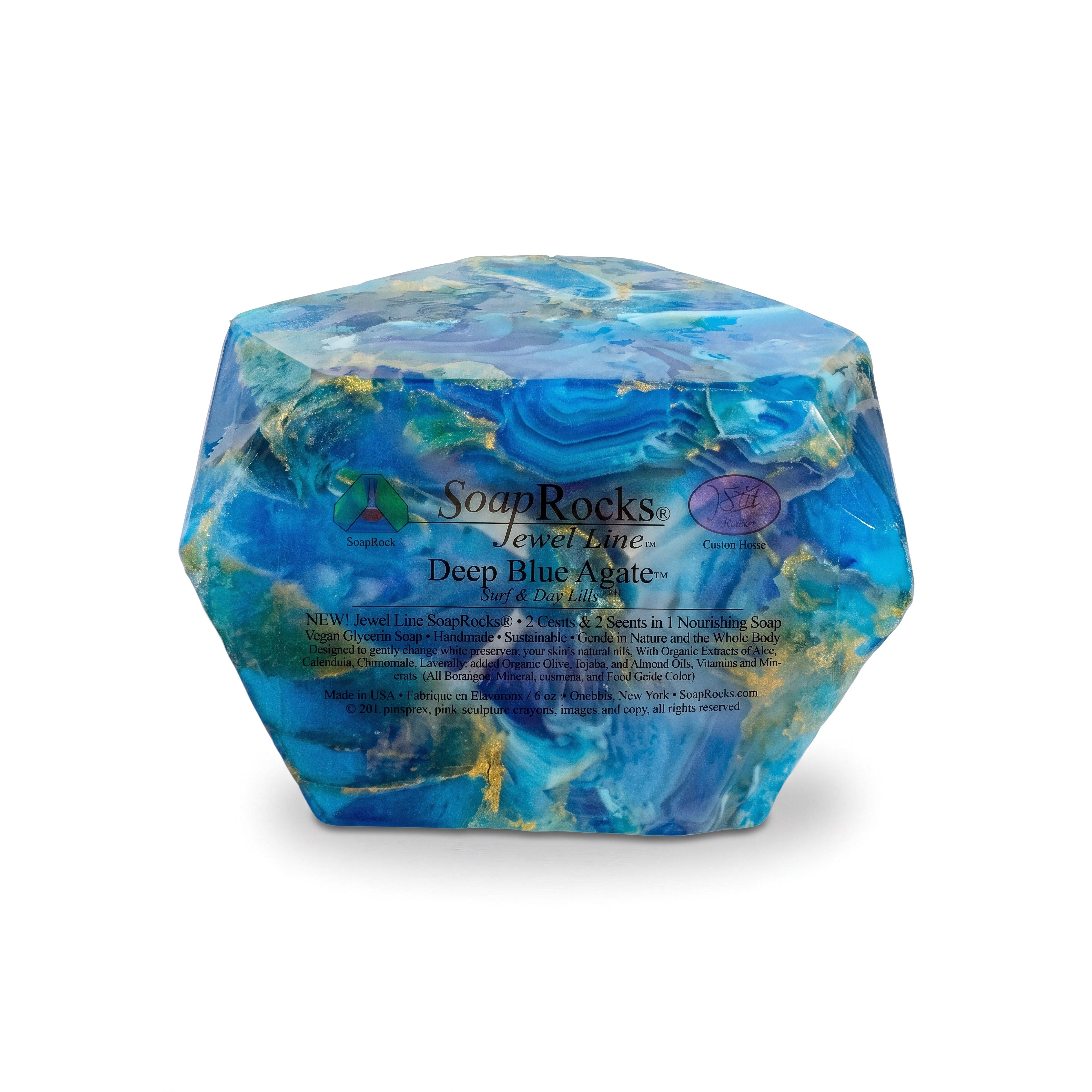 T.S. Pink SoapRocks 6 oz Jewel Collection Deep Blue Agate-T.S. Pink SoapRocks-Oak Manor Fragrances