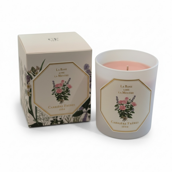 Carriere Freres La Rose aime la Menthe (Rose Mint) Candle 185 g-Carriere Freres-Oak Manor Fragrances