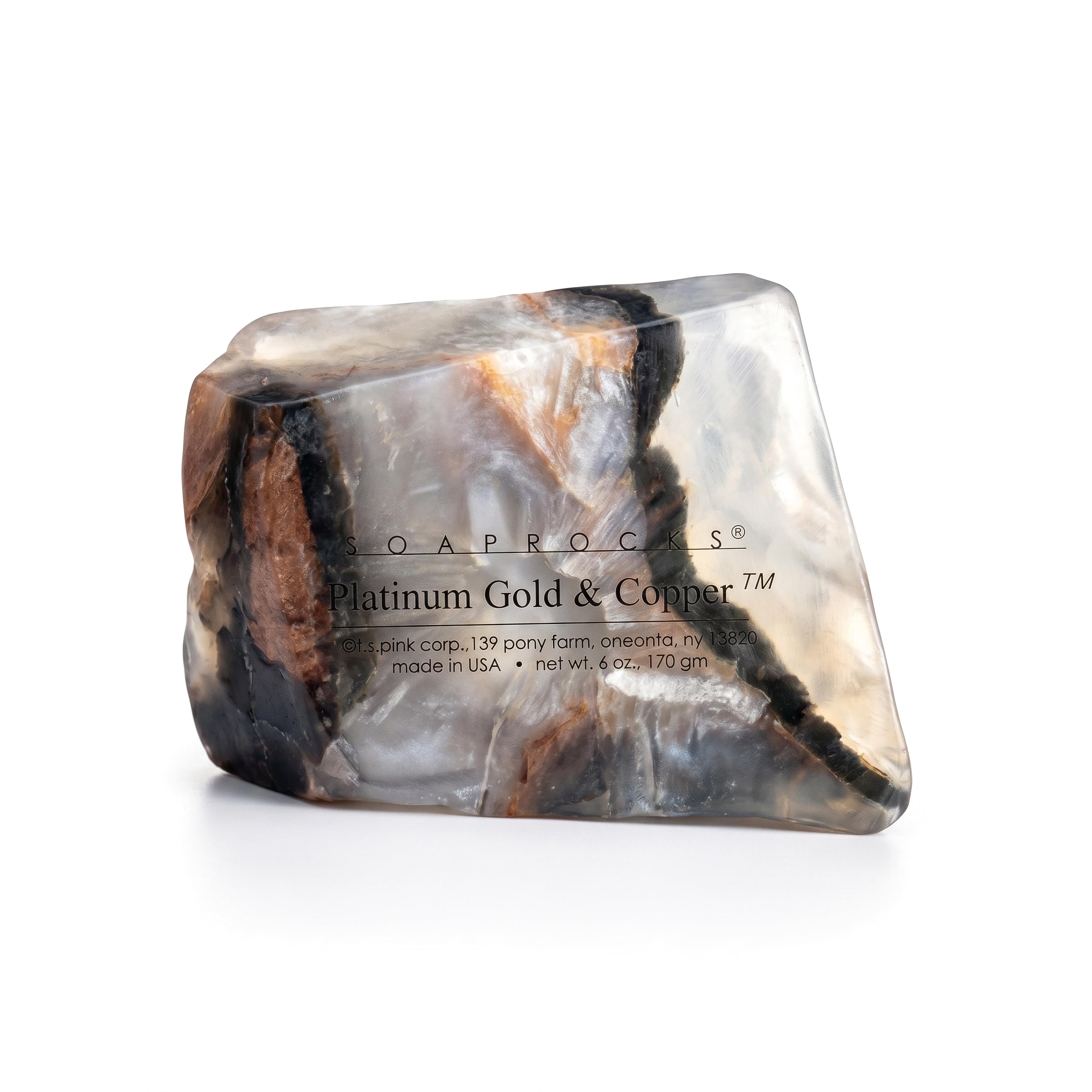 T.S. Pink SoapRocks 6 oz Platinum Gold and Copper-T.S. Pink SoapRocks-Oak Manor Fragrances