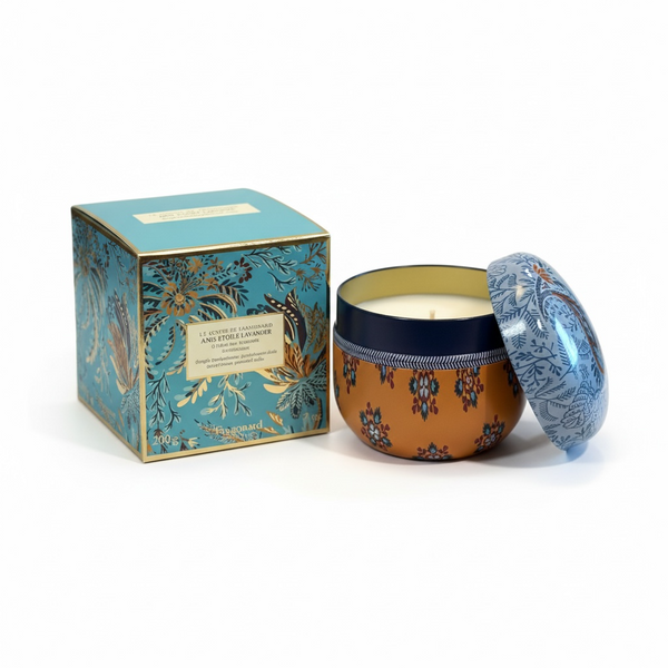 Fragonard Anis Etoile Lavande Tin Candle 200g-Fragonard Parfumeur-Oak Manor Fragrances