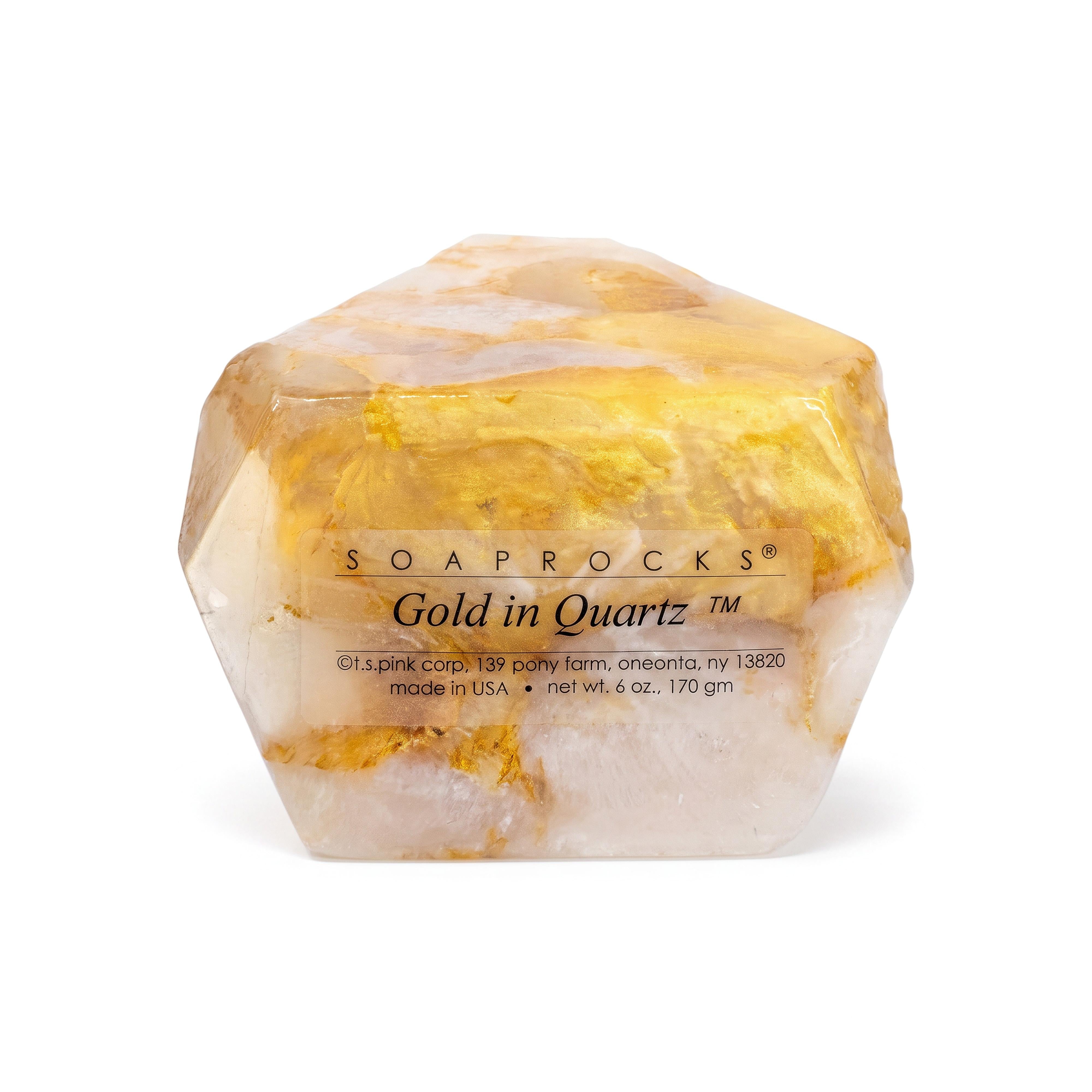 T.S. Pink SoapRocks 6 oz Gold in Quartz-T.S. Pink SoapRocks-Oak Manor Fragrances