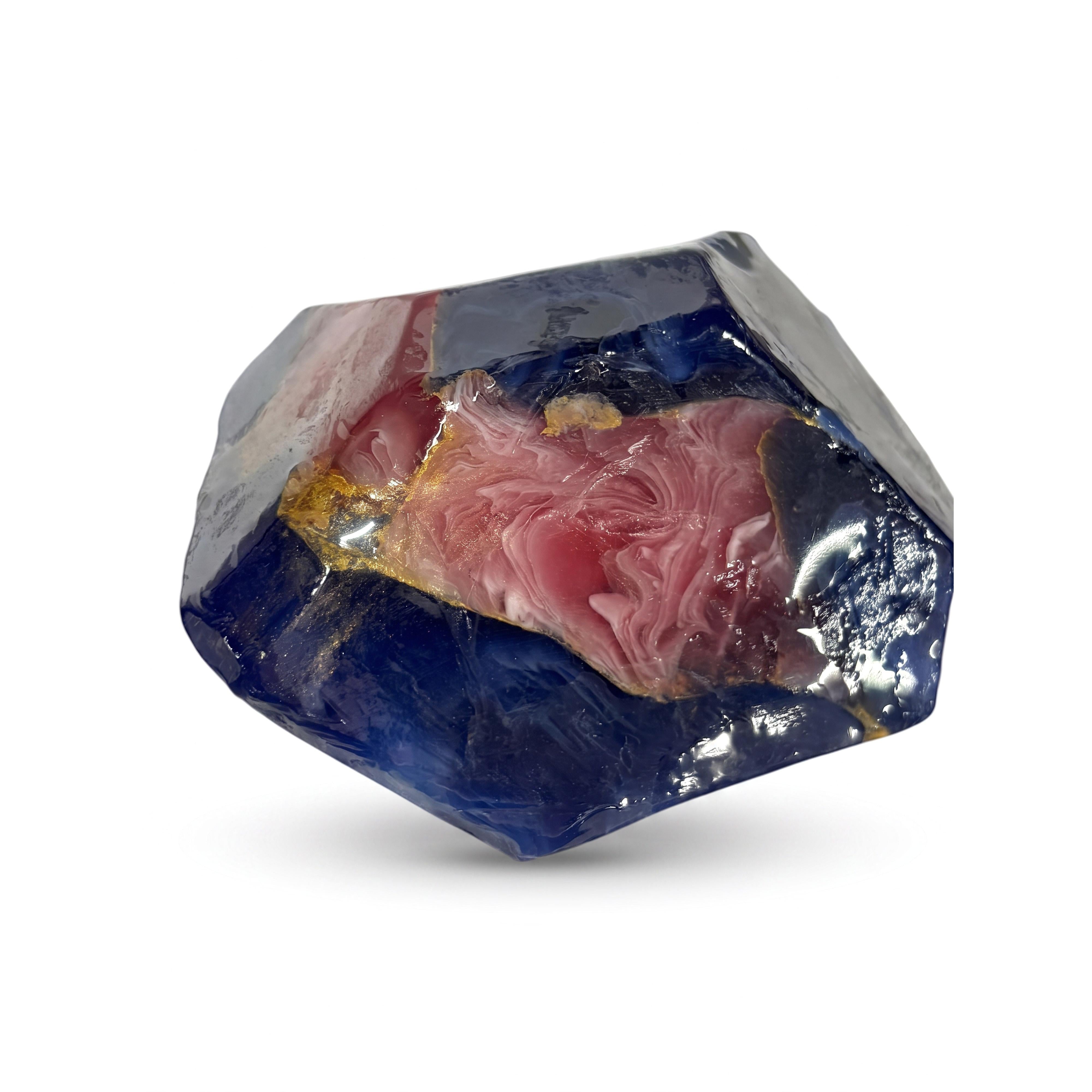 T.S. Pink SoapRocks 6 oz Jewel Collection Rhodochrosite in Lapis Lazuli-T.S. Pink SoapRocks-Oak Manor Fragrances