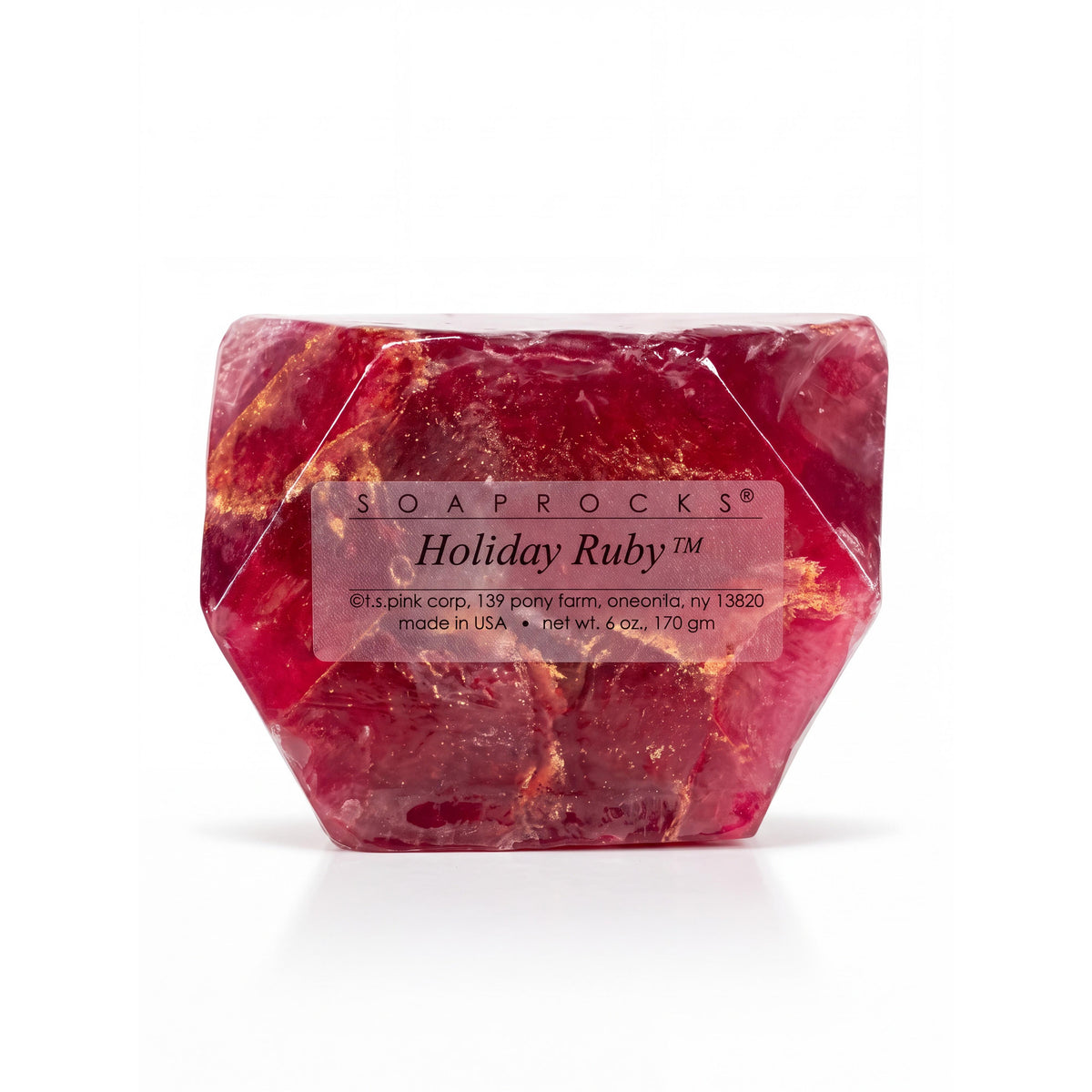 T.S. Pink SoapRocks 6 oz HOLIDAY EDITION Ruby Cranberry Apple-T.S. Pink SoapRocks-Oak Manor Fragrances
