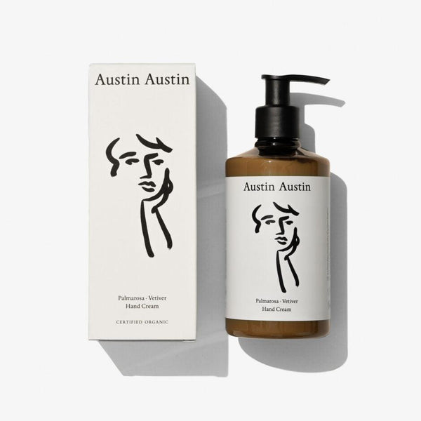 Austin Austin Organic Palmarosa and Vetiver Hand Cream 300 ml-Austin Austin-Oak Manor Fragrances