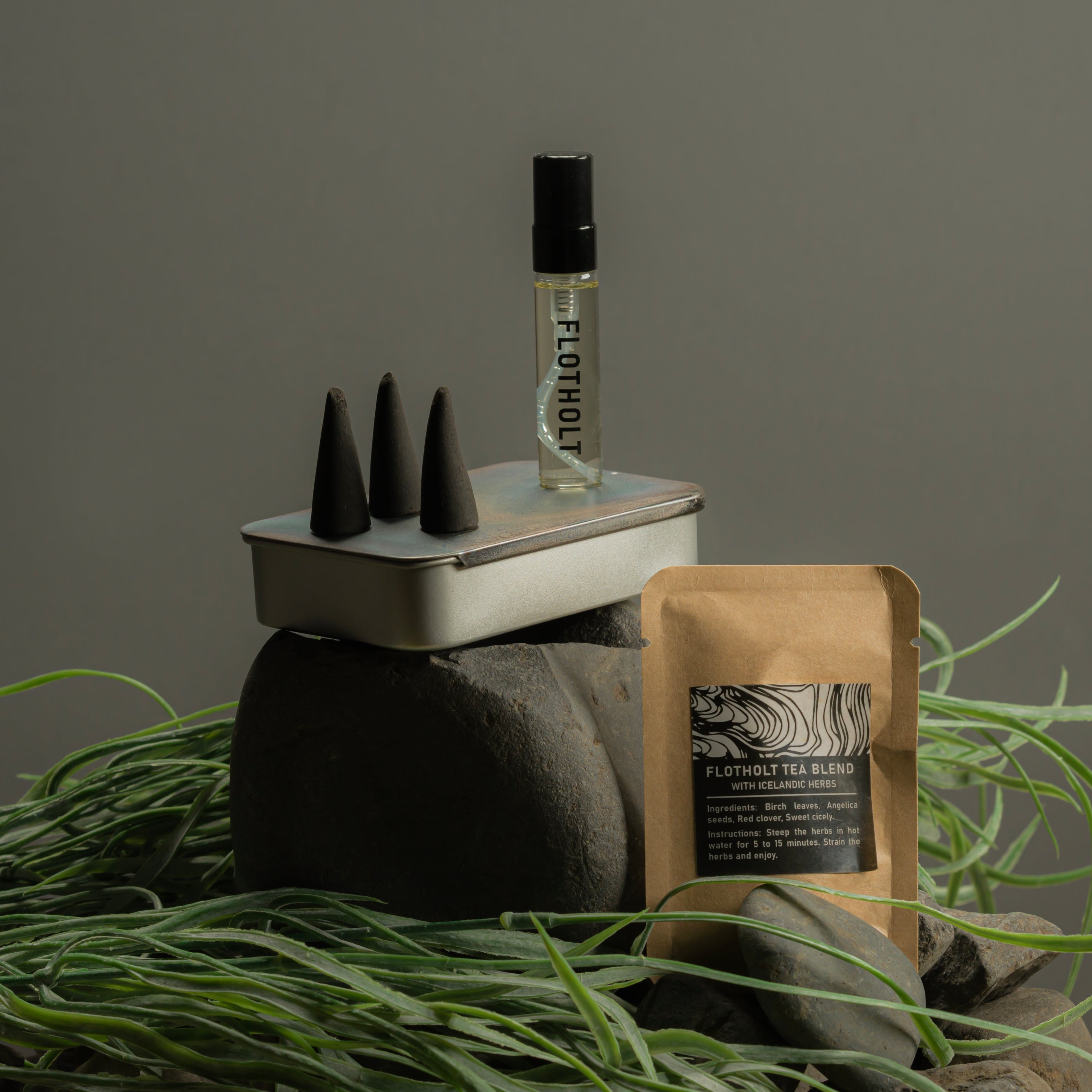 Fischersund Flotholt Scent Survival Kit - 5 ml Eau de Parfum, Icelandic Tea, 3 Fragrance Cones-Fischersund-Oak Manor Fragrances