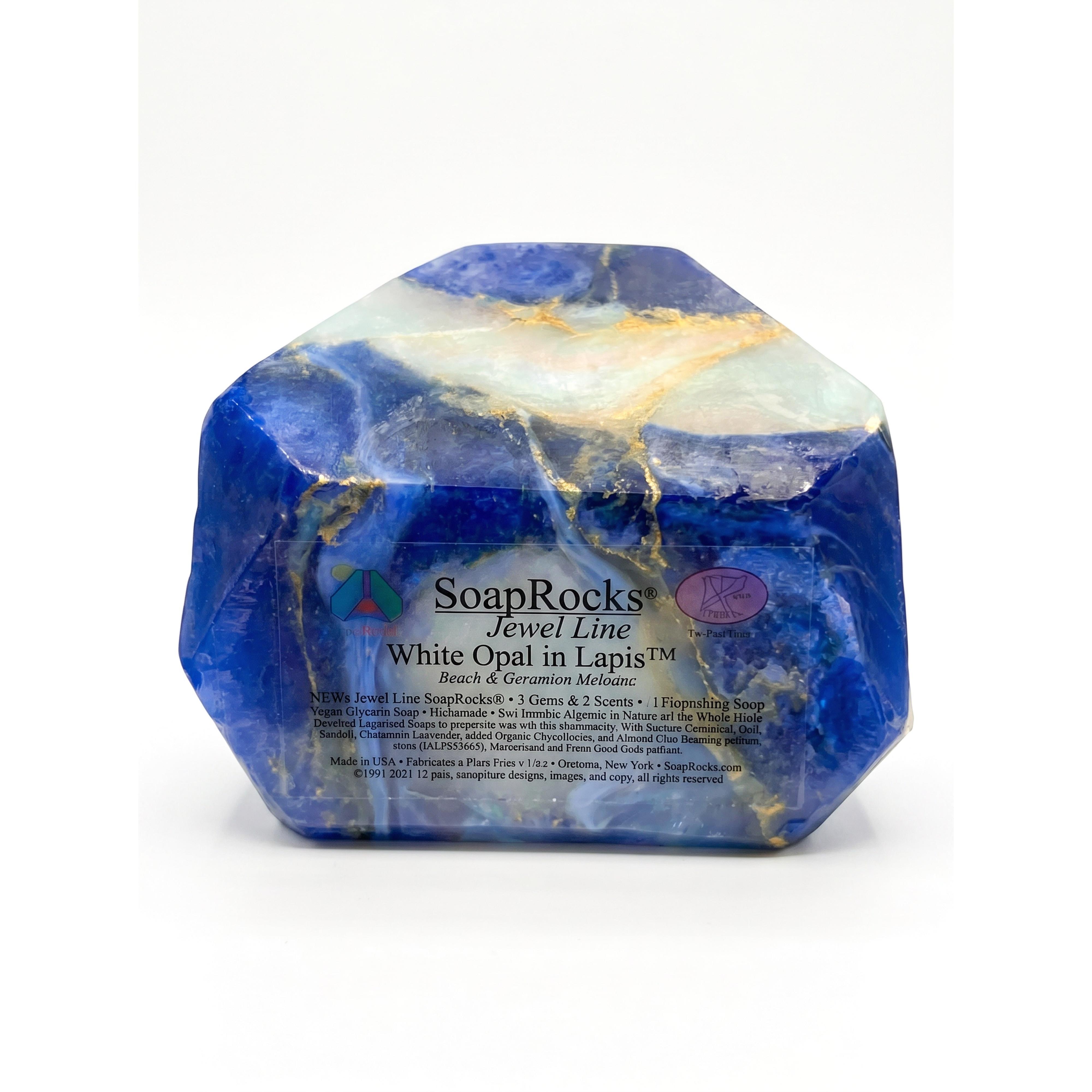 T.S. Pink SoapRocks 6 oz Jewel Collection White Opal In Lapis-T.S. Pink SoapRocks-Oak Manor Fragrances