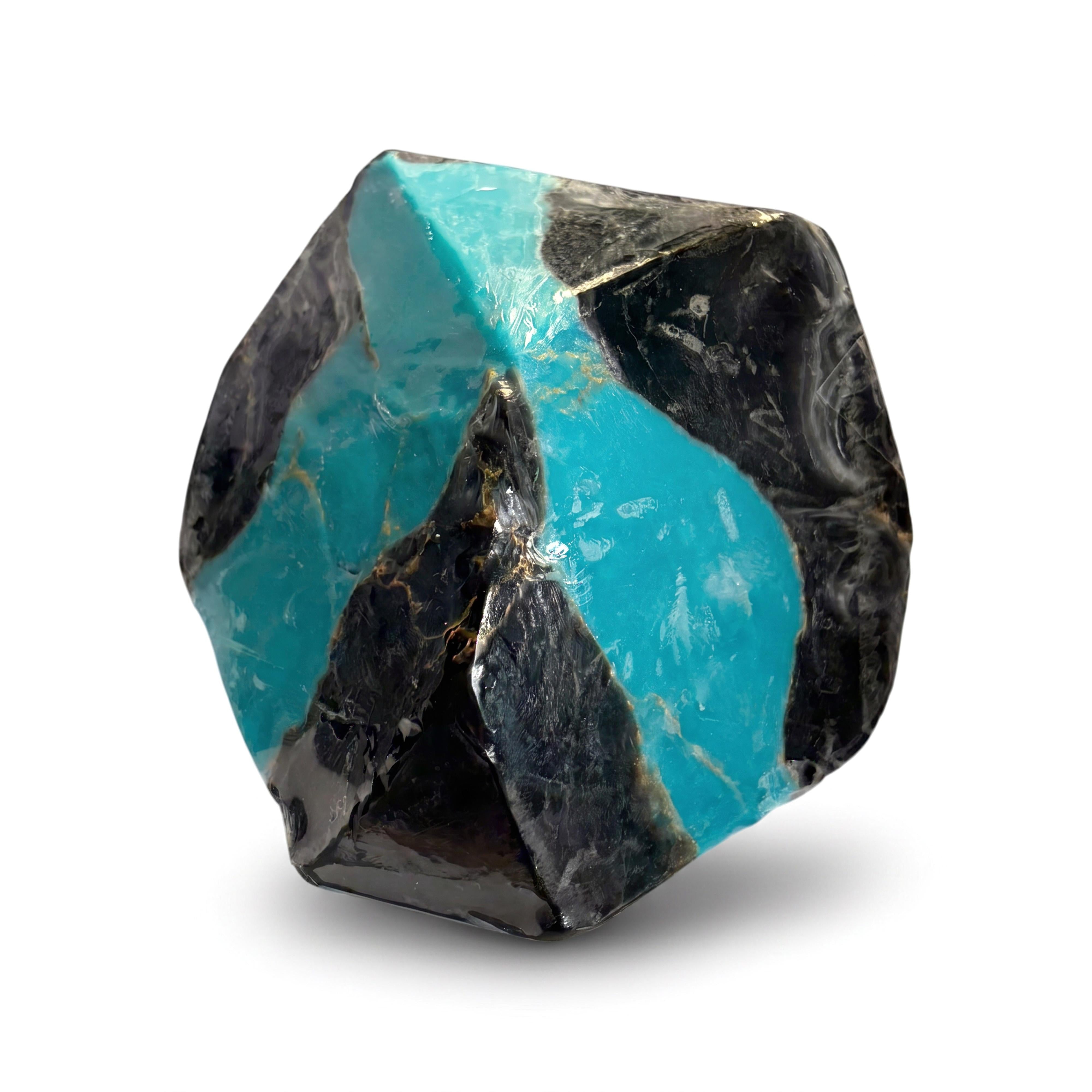 T.S. Pink SoapRocks 6 oz Jewel Collection Turquoise in Black Onyx-T.S. Pink SoapRocks-Oak Manor Fragrances