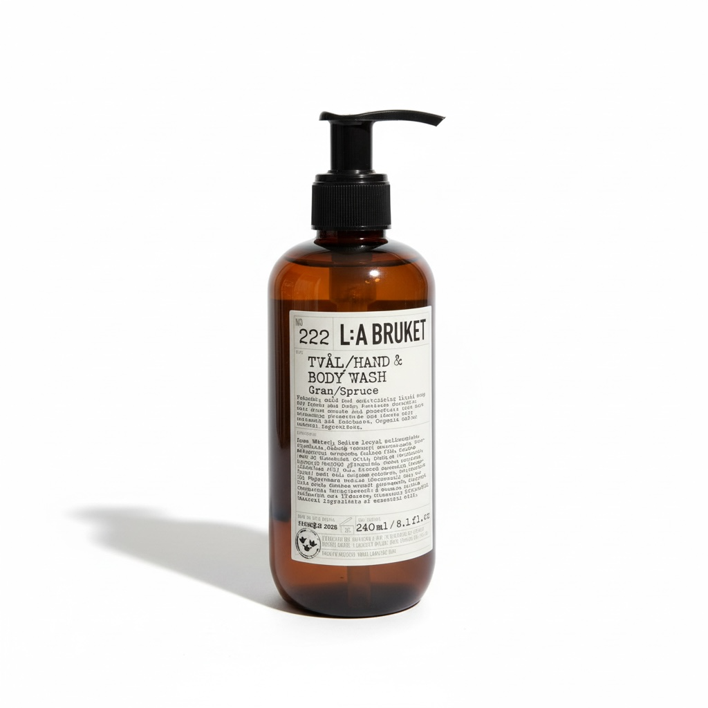 L:A Bruket No. 222 Spruce Hand and Body Wash 240 or 450 ml-L:A Bruket-Oak Manor Fragrances