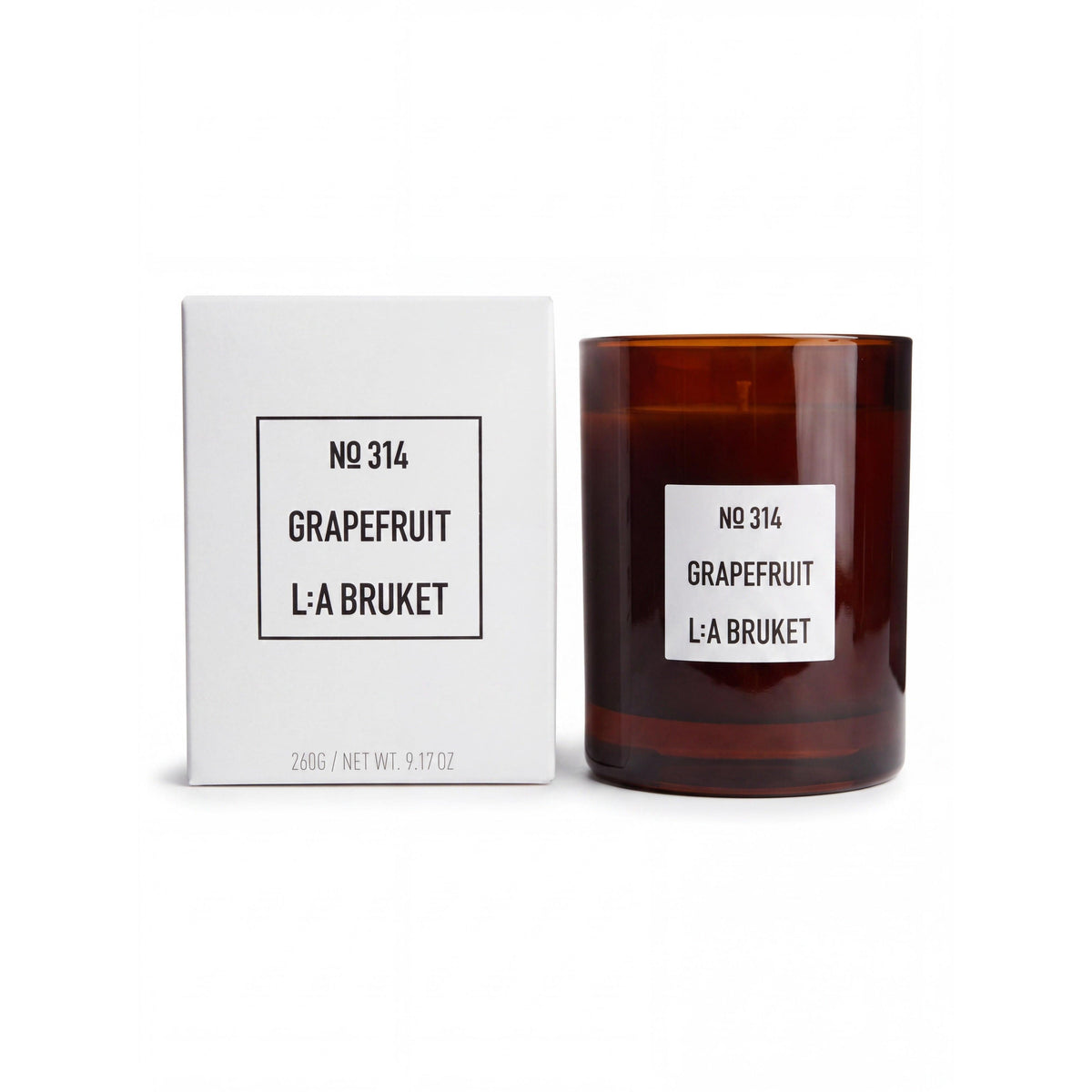 L:A Bruket No. 314 Grapefruit Candle 260g-L:A Bruket-Oak Manor Fragrances