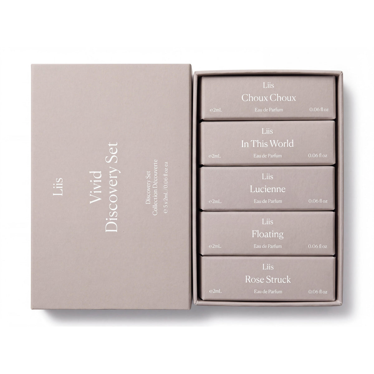 Liis Vivid Discovery Set 5 x 2 ml Eau de Parfum-Liis Fragrances-Oak Manor Fragrances
