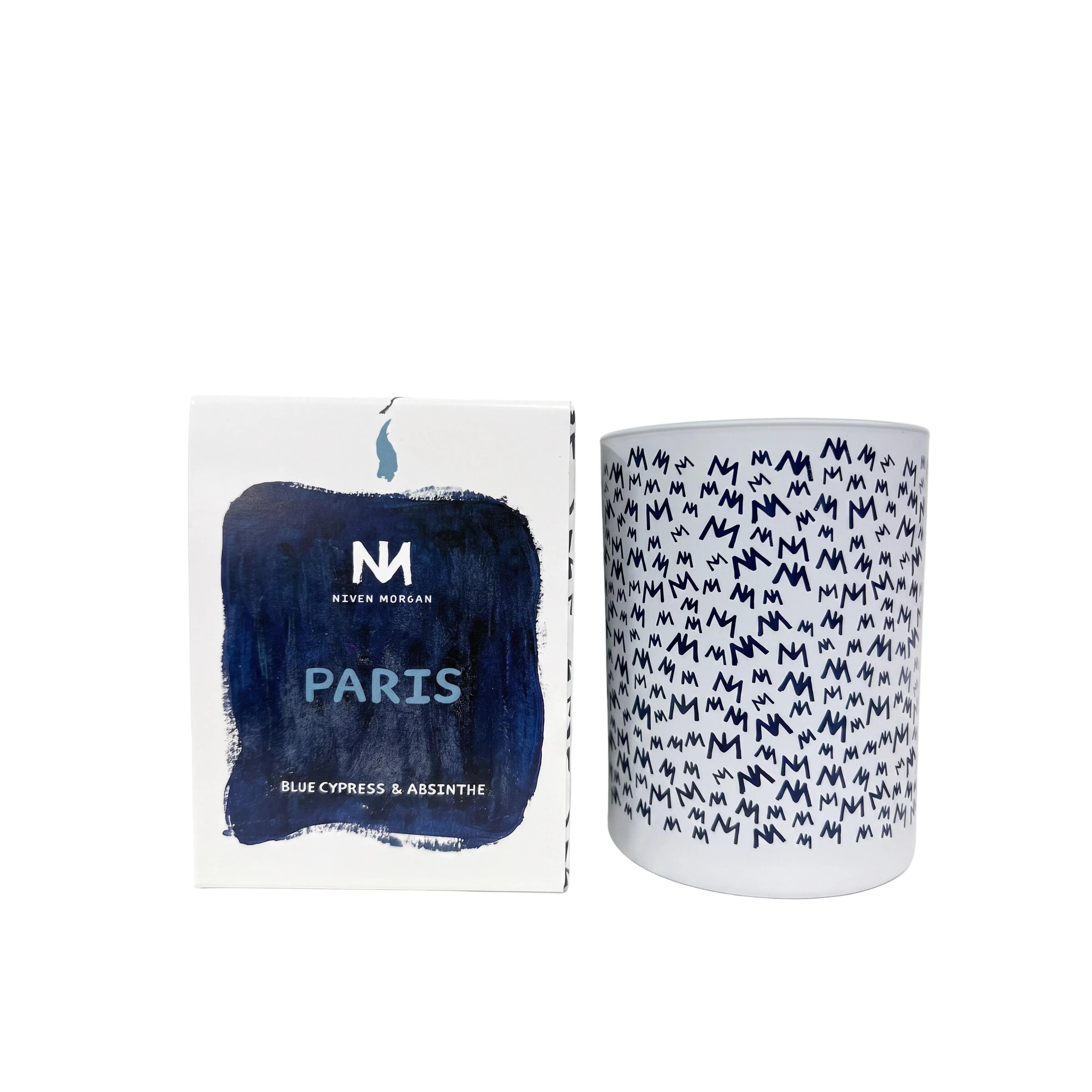 Niven Morgan Paris Blue Cypress and Absinthe Candle-Niven Morgan-Oak Manor Fragrances