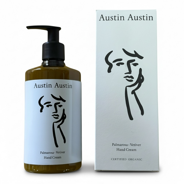 Austin Austin Organic Palmarosa and Vetiver Hand Cream 300 ml-Austin Austin-Oak Manor Fragrances