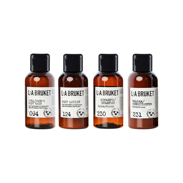L:A Bruket Discovery Kit - Birch Shampoo & Conditioners 55 ml, Sage Rosemary Lavender Hand Wash and Body Lotions 55 ml-L:A Bruket-Oak Manor Fragrances