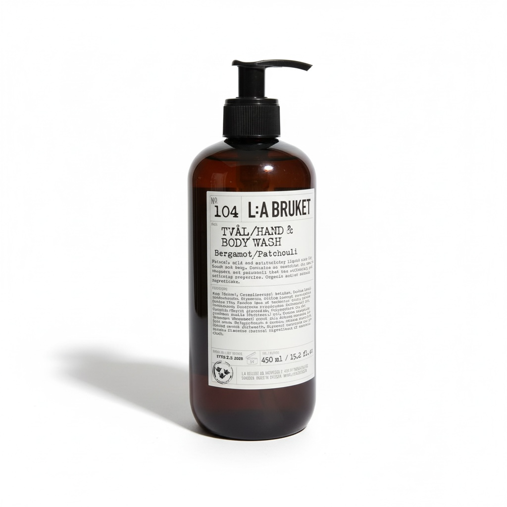 L:A Bruket No. 104 Bergamot Patchouili Hand and Body Wash 240 or 450 ml-L:A Bruket-Oak Manor Fragrances
