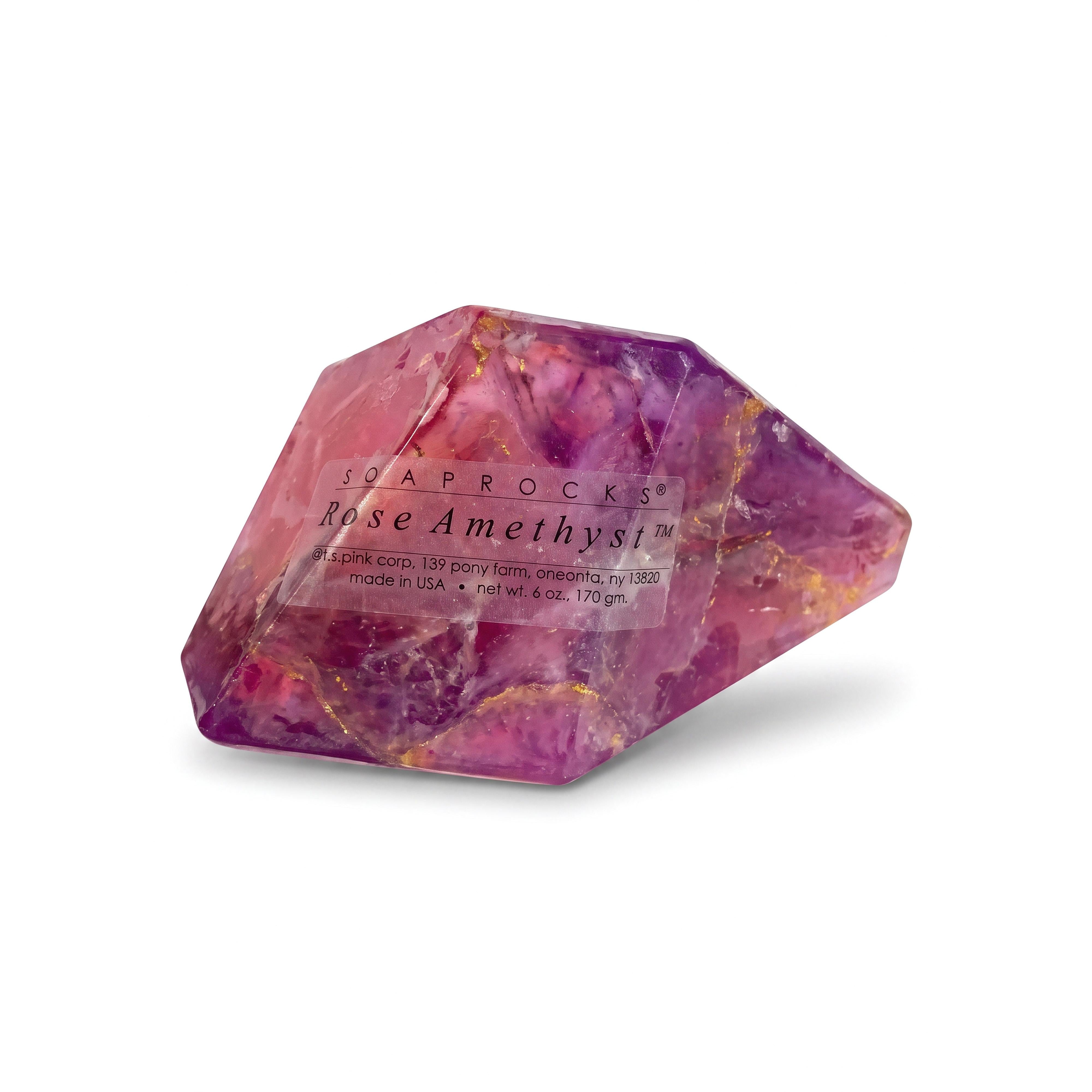 T.S. Pink SoapRocks 6 oz Rose Amethyst-T.S. Pink SoapRocks-Oak Manor Fragrances