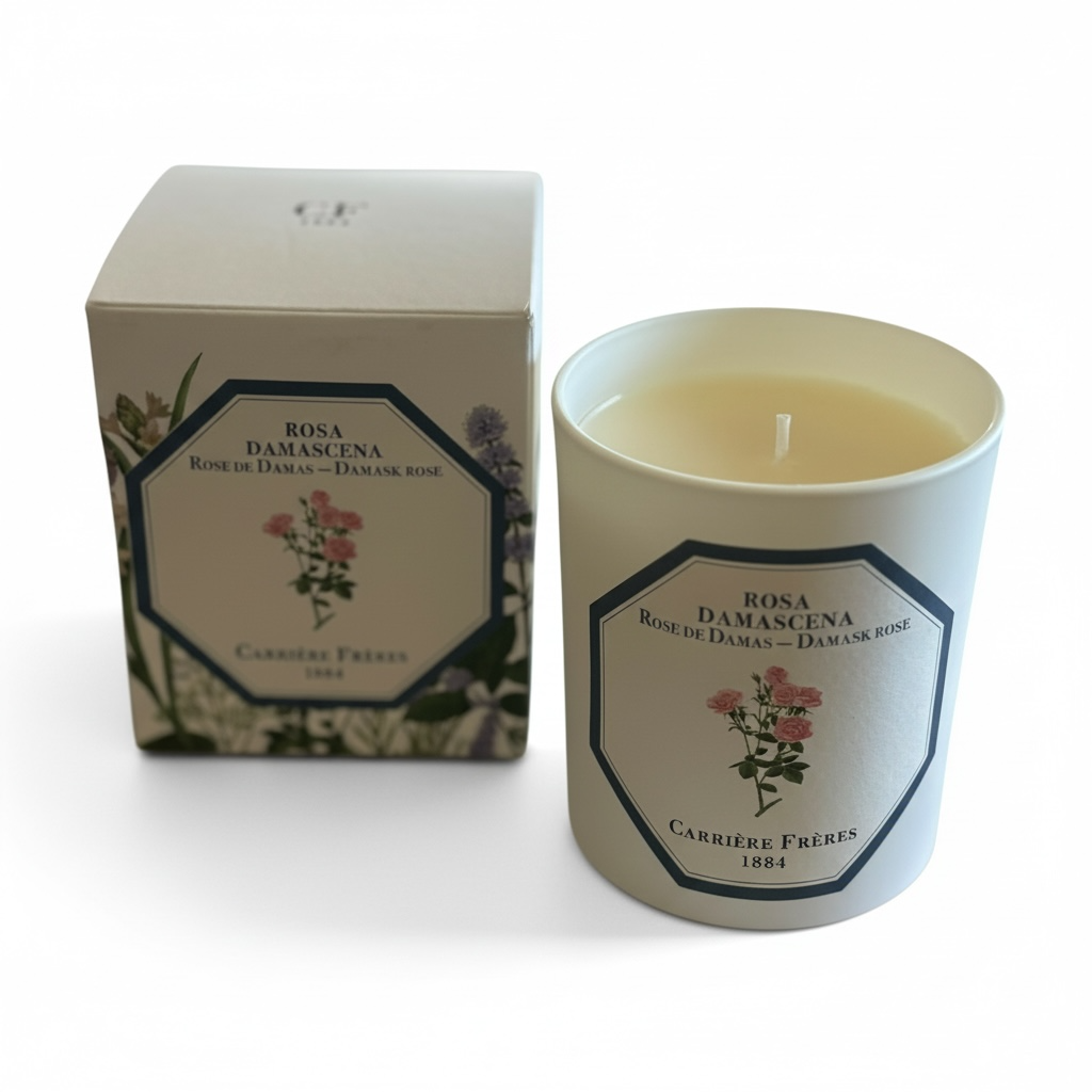 Carriere Freres Damask Rose Candle 185 g-Carriere Freres-Oak Manor Fragrances