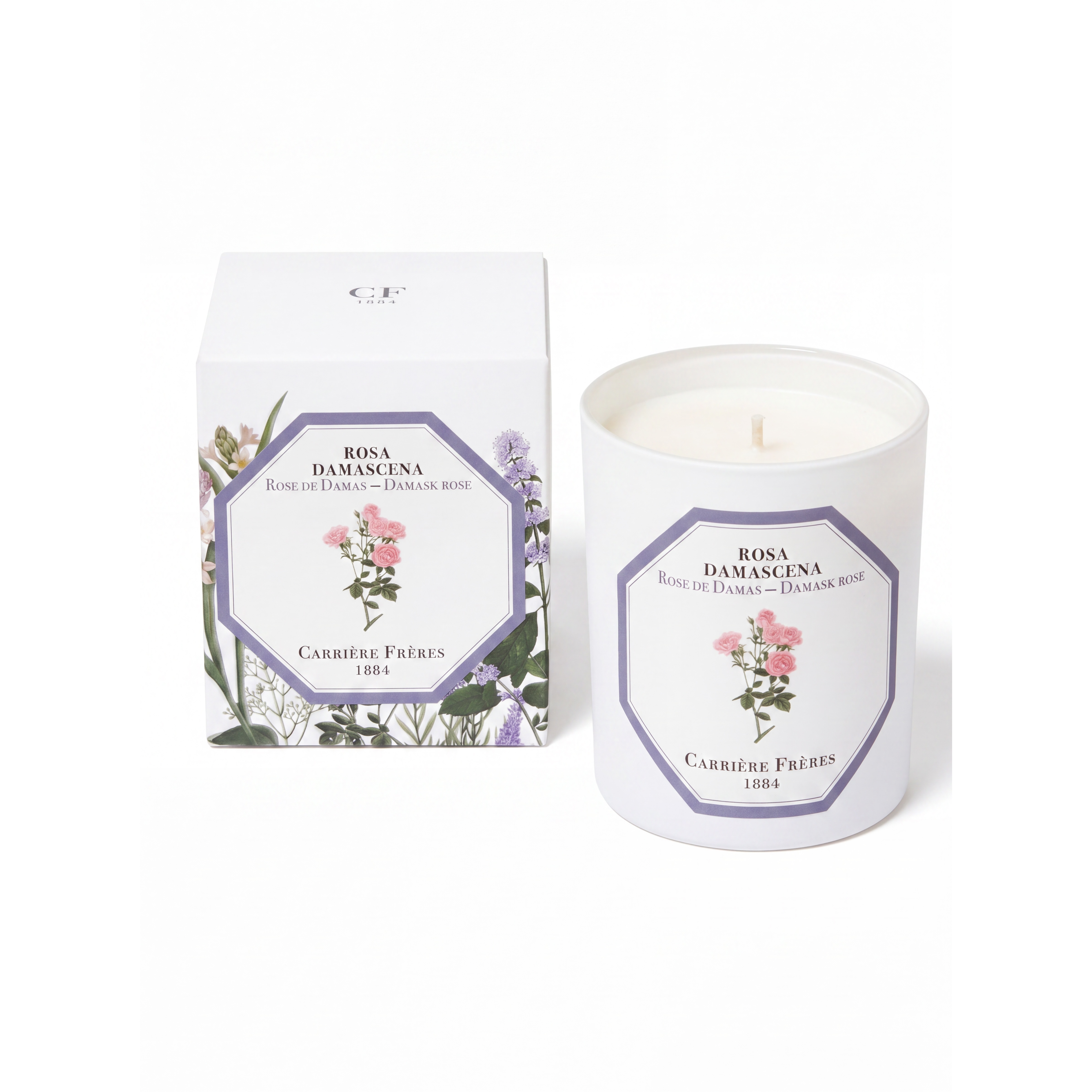 Carriere Freres Damask Rose Candle 185 g-Carriere Freres-Oak Manor Fragrances