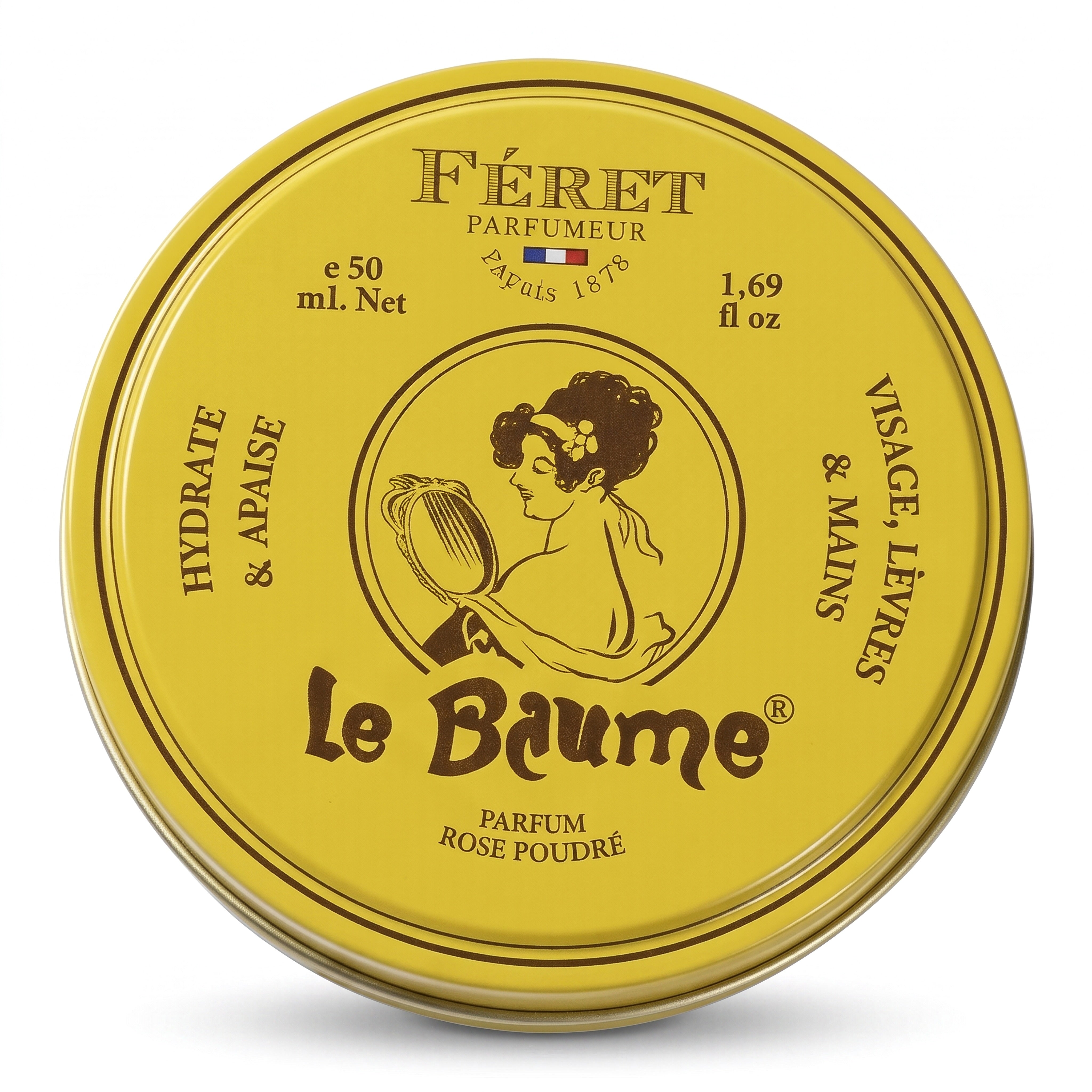 Feret Parfumeur Le Baume Original Rose All-In-One Balm 15 ml or 50 ml Tin-Feret Parfumeur-Oak Manor Fragrances