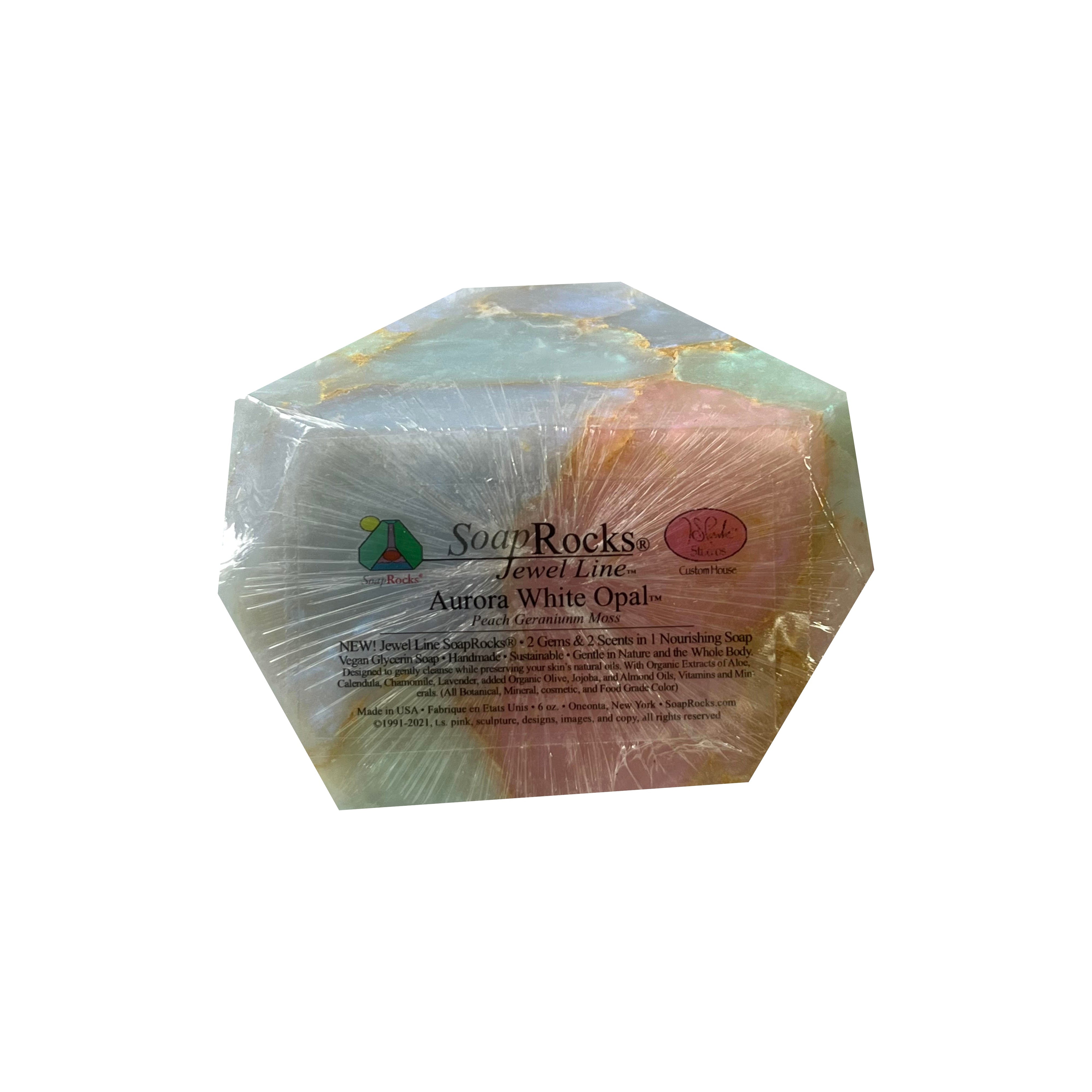 T.S. Pink SoapRocks 6 oz Jewel Collection Aurora White Opal-T.S. Pink SoapRocks-Oak Manor Fragrances