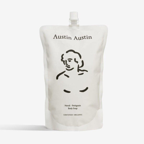 Austin Austin Organic Neroli and Petitgrain Body Soap Refill 600 ml-Austin Austin-Oak Manor Fragrances