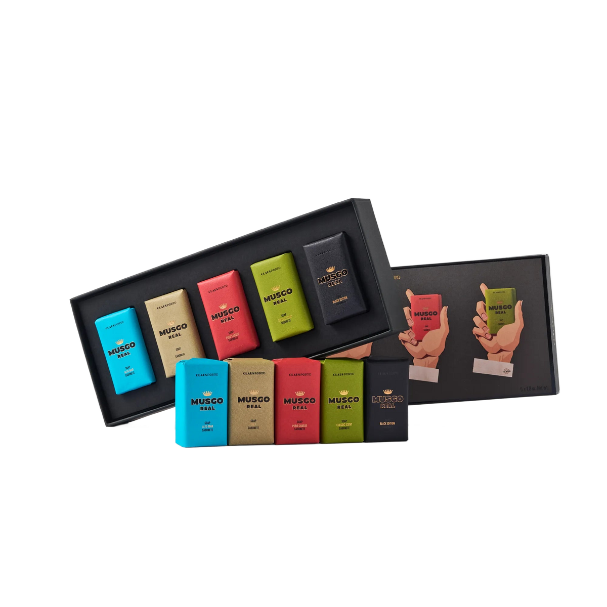 Claus Porto Musgo Real Mini Soaps Gift Box 5 x 50 gr Soap Set-Claus Porto-Oak Manor Fragrances