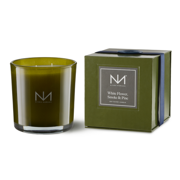 Niven Morgan White Flower, Smoke and Pine Candle-Niven Morgan-Oak Manor Fragrances