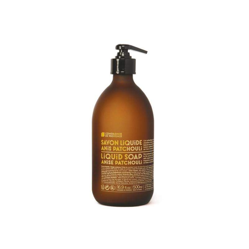 Compagnie de Provence Anise Patchouli Liquid Soap 16.9 oz Glass Bottle-Compagnie de Provence Savon de Marseille-Oak Manor Fragrances