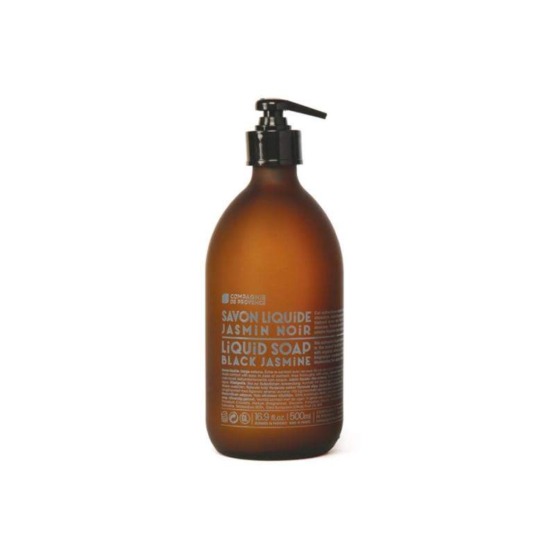 Compagnie de Provence Black Jasmine Liquid Soap 16.9 oz Glass Bottle-Compagnie de Provence Savon de Marseille-Oak Manor Fragrances