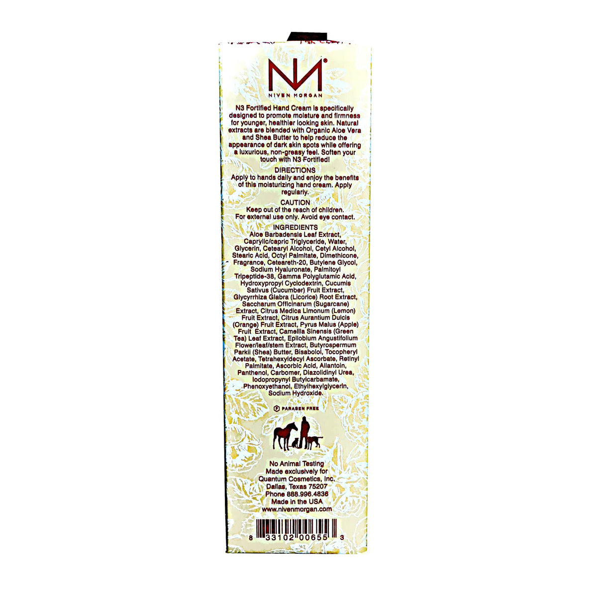 Niven Morgan Jean Baptiste 1717 Hand Cream 4 oz-Niven Morgan-Oak Manor Fragrances
