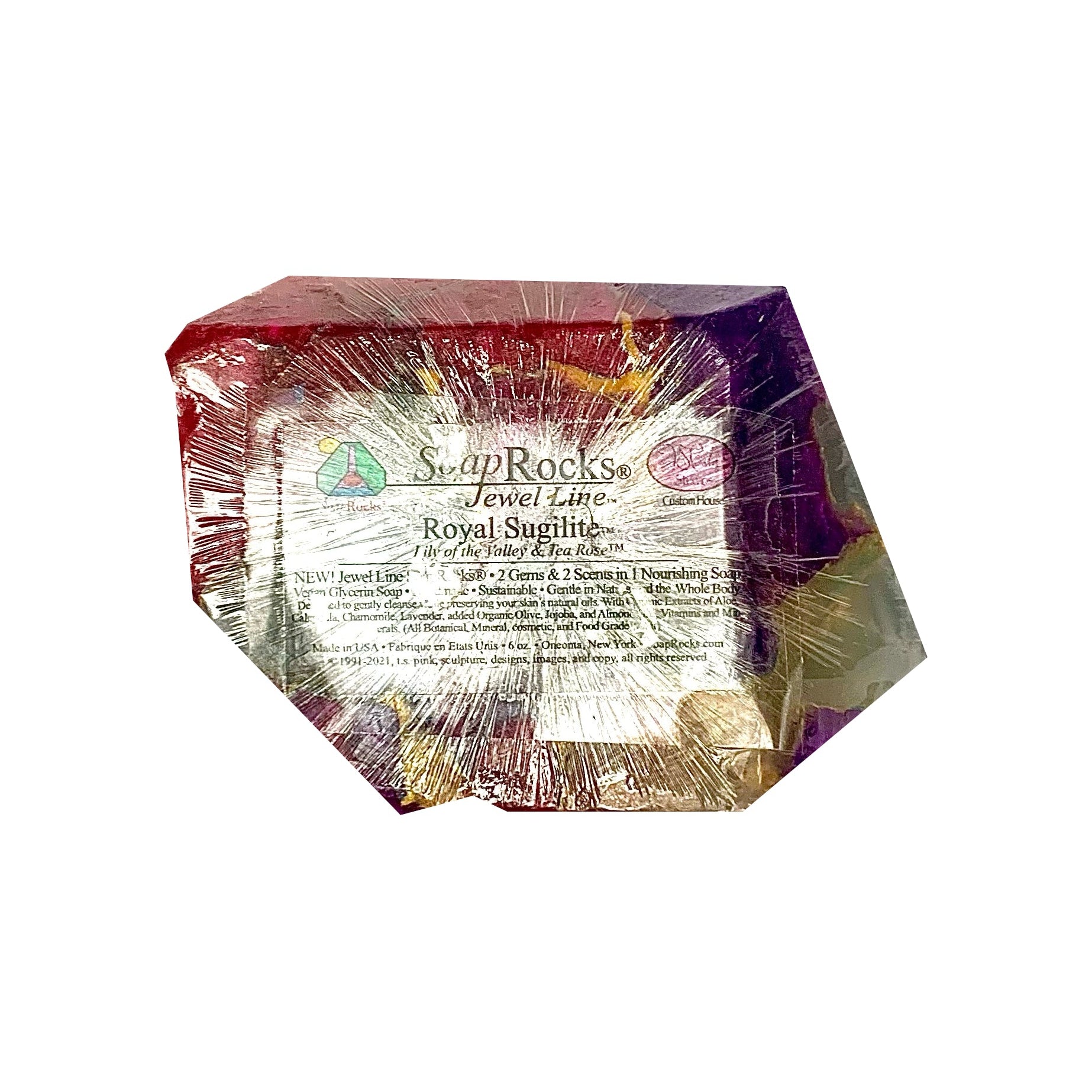 T.S. Pink SoapRocks 6 oz Jewel Collection Royal Sugilite-T.S. Pink SoapRocks-Oak Manor Fragrances