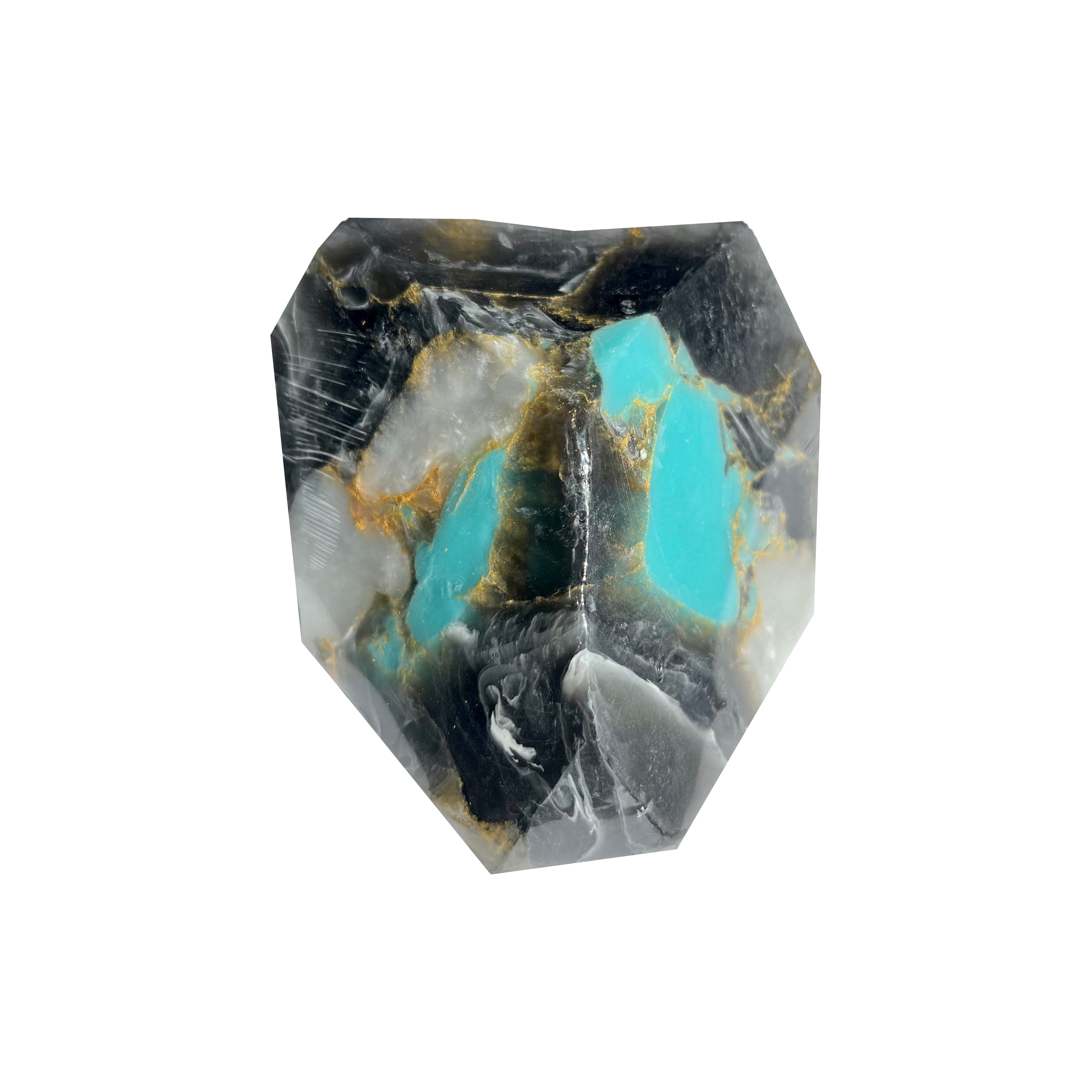 T.S. Pink SoapRocks 6 oz Jewel Collection Turquoise in Black Onyx-T.S. Pink SoapRocks-Oak Manor Fragrances