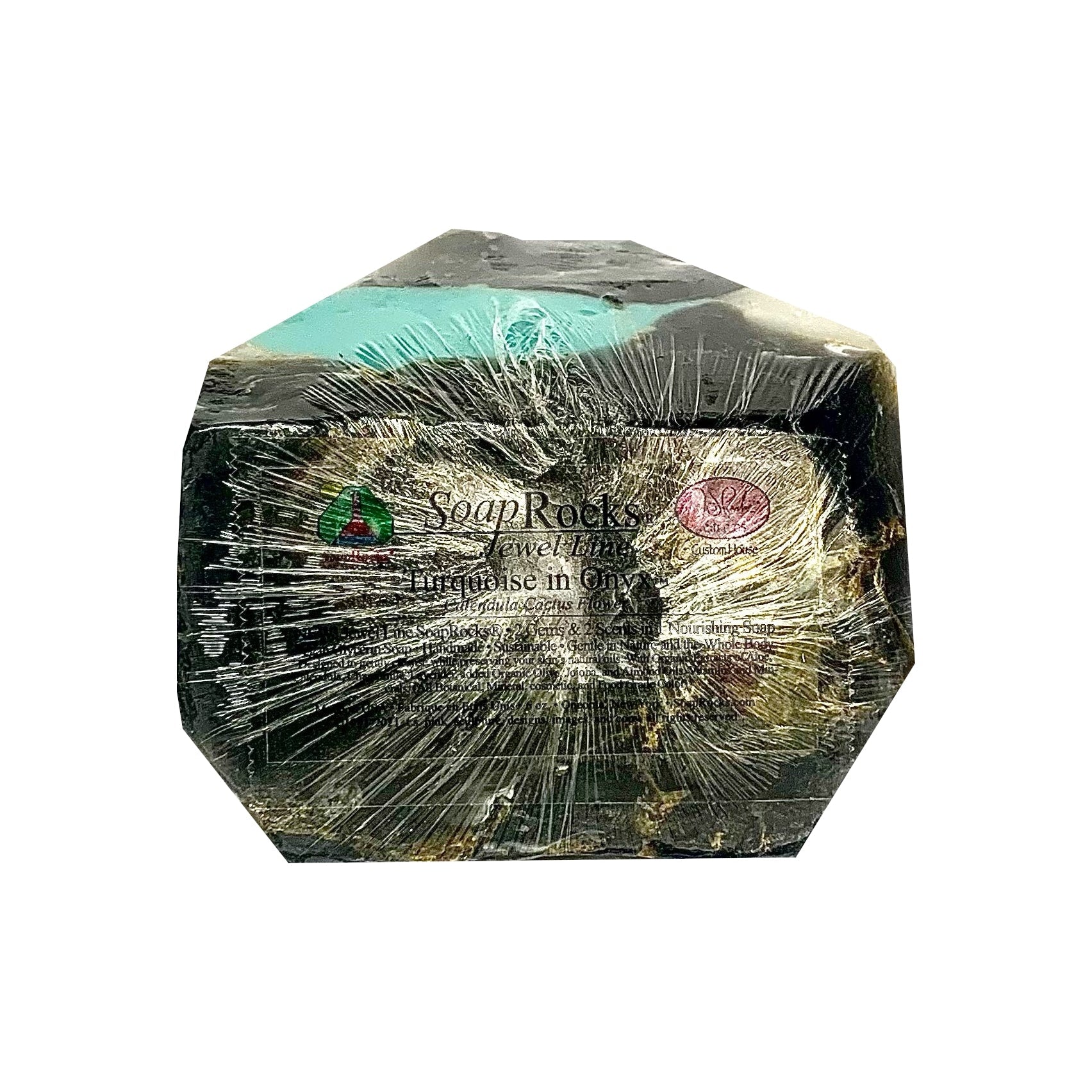T.S. Pink SoapRocks 6 oz Jewel Collection Turquoise in Black Onyx-T.S. Pink SoapRocks-Oak Manor Fragrances
