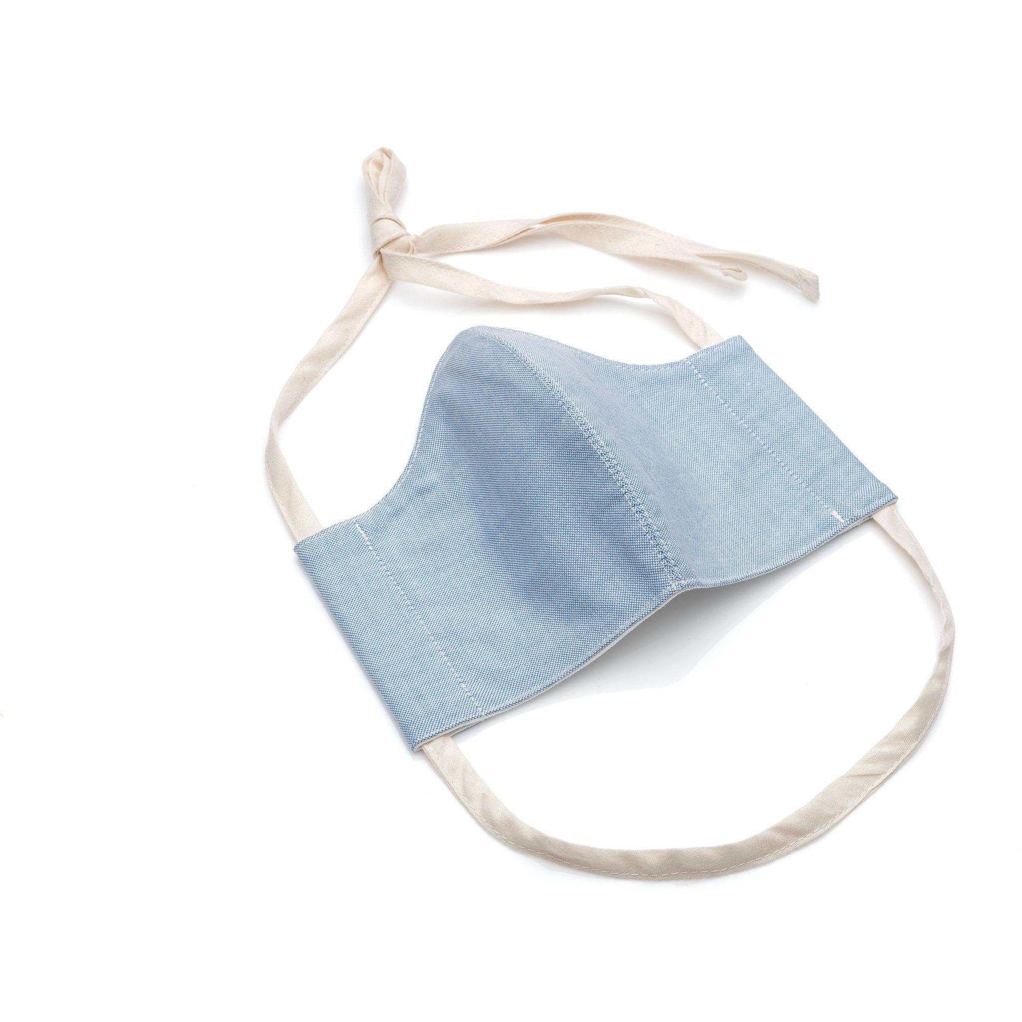 Elizabeth W Face Mask Blue Oxford-Elizabeth W-Oak Manor Fragrances